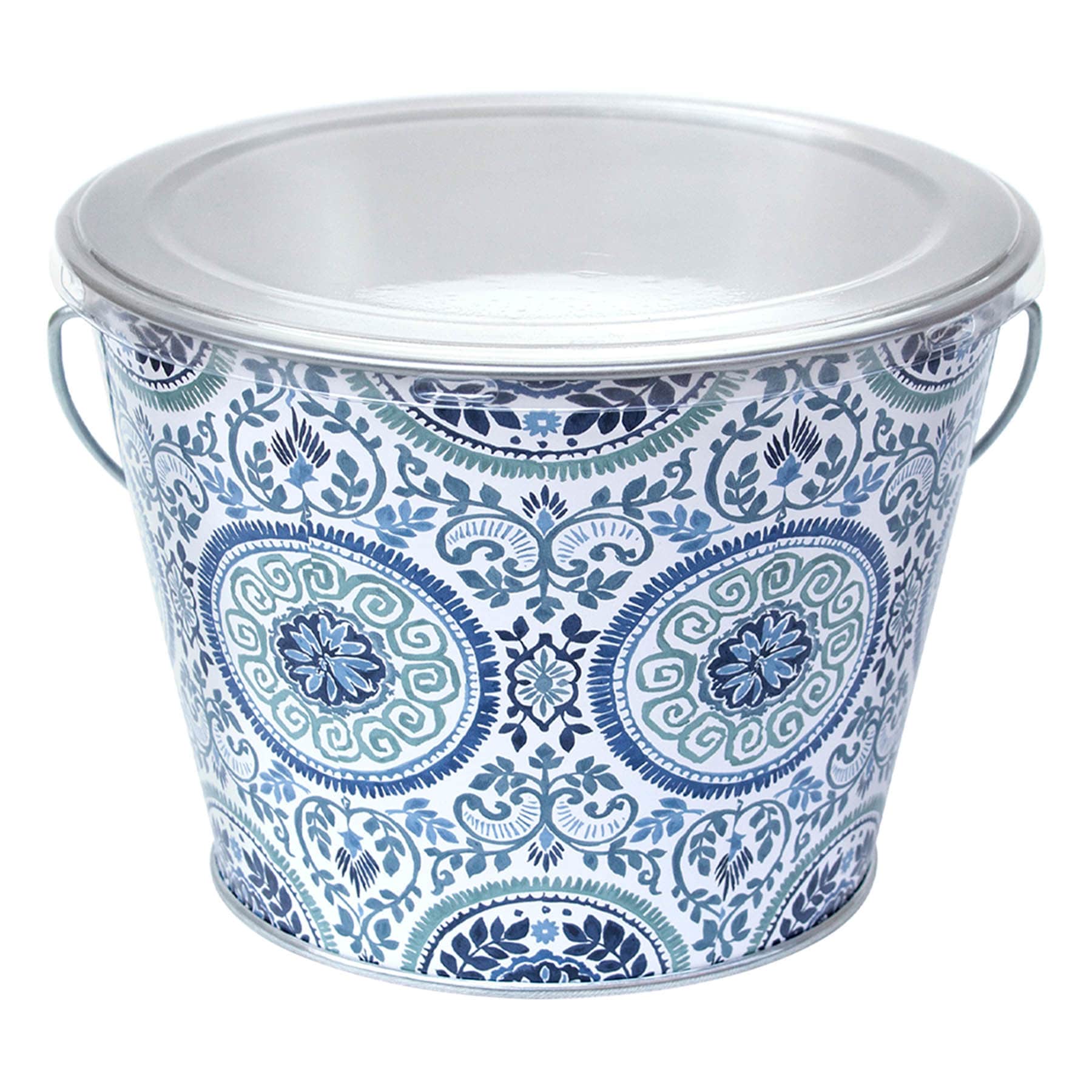 Blue Tile Bucket Citronella Candle, 28oz