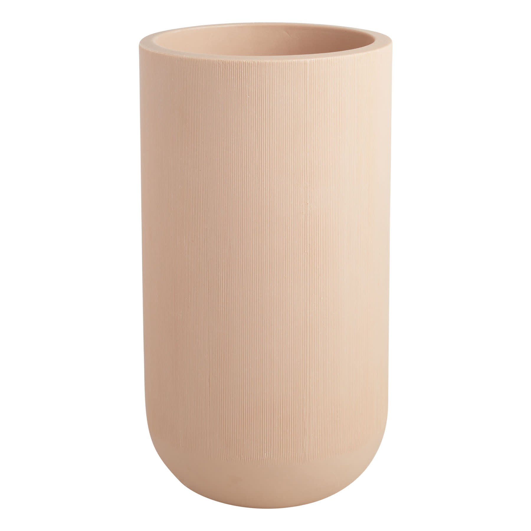 Japi Fringe Clay Tall Outdoor Planter, Medium
