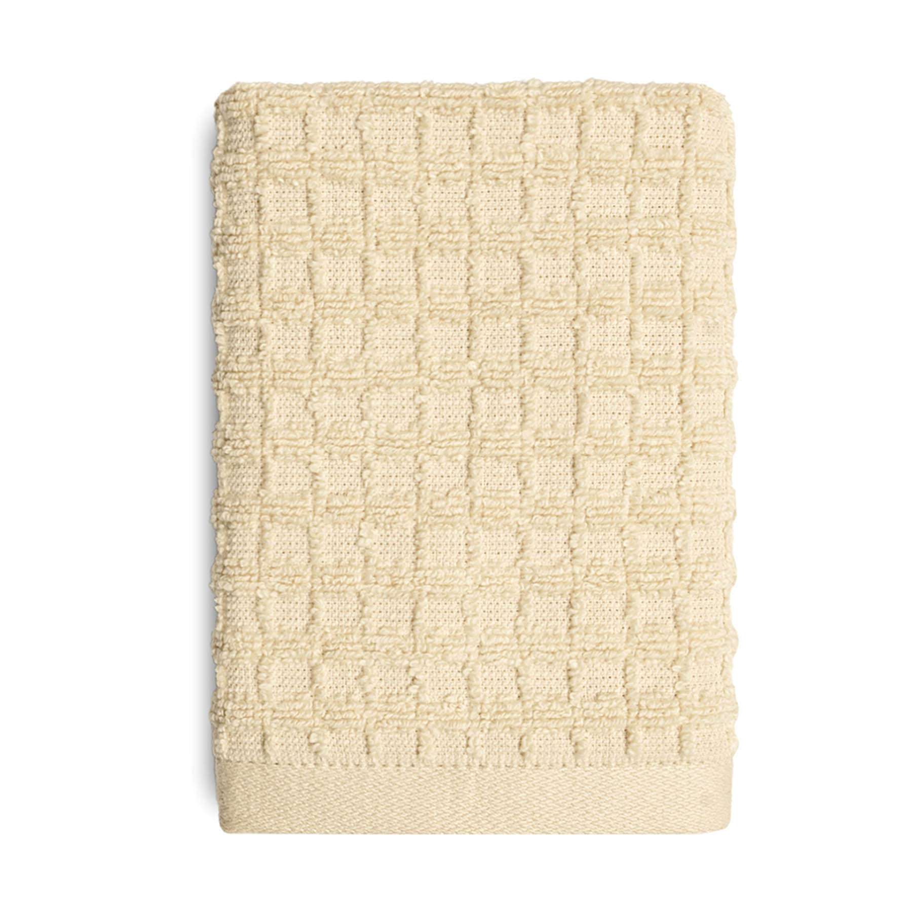 Crosby St. Ivory Terry Waffle Cotton Washcloth, 13"