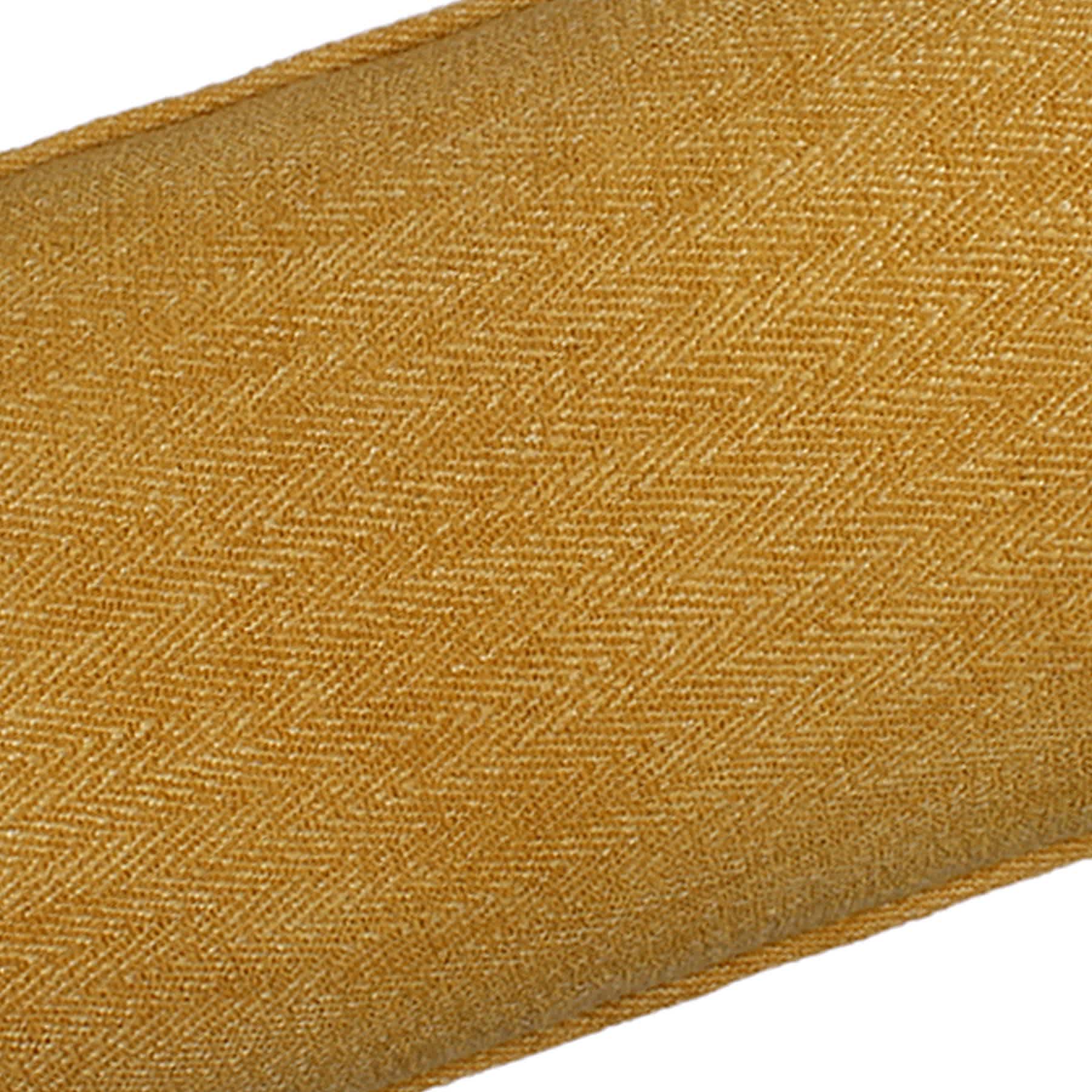 Honeybloom Dark Yellow Solid Oblong Throw Pillow, 14x36