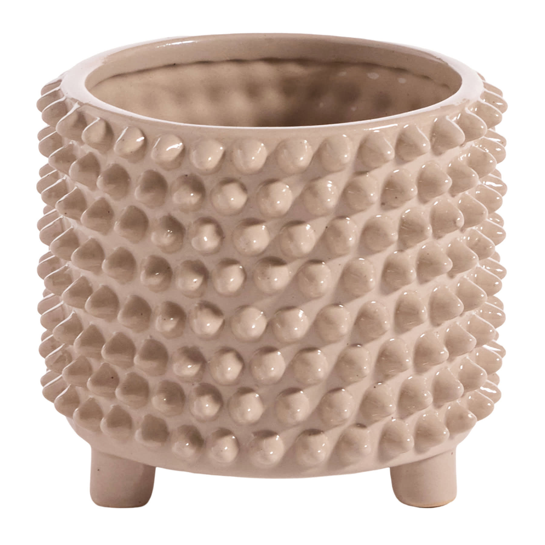 Found & Fable Indoor Studded Tan Planter, Small