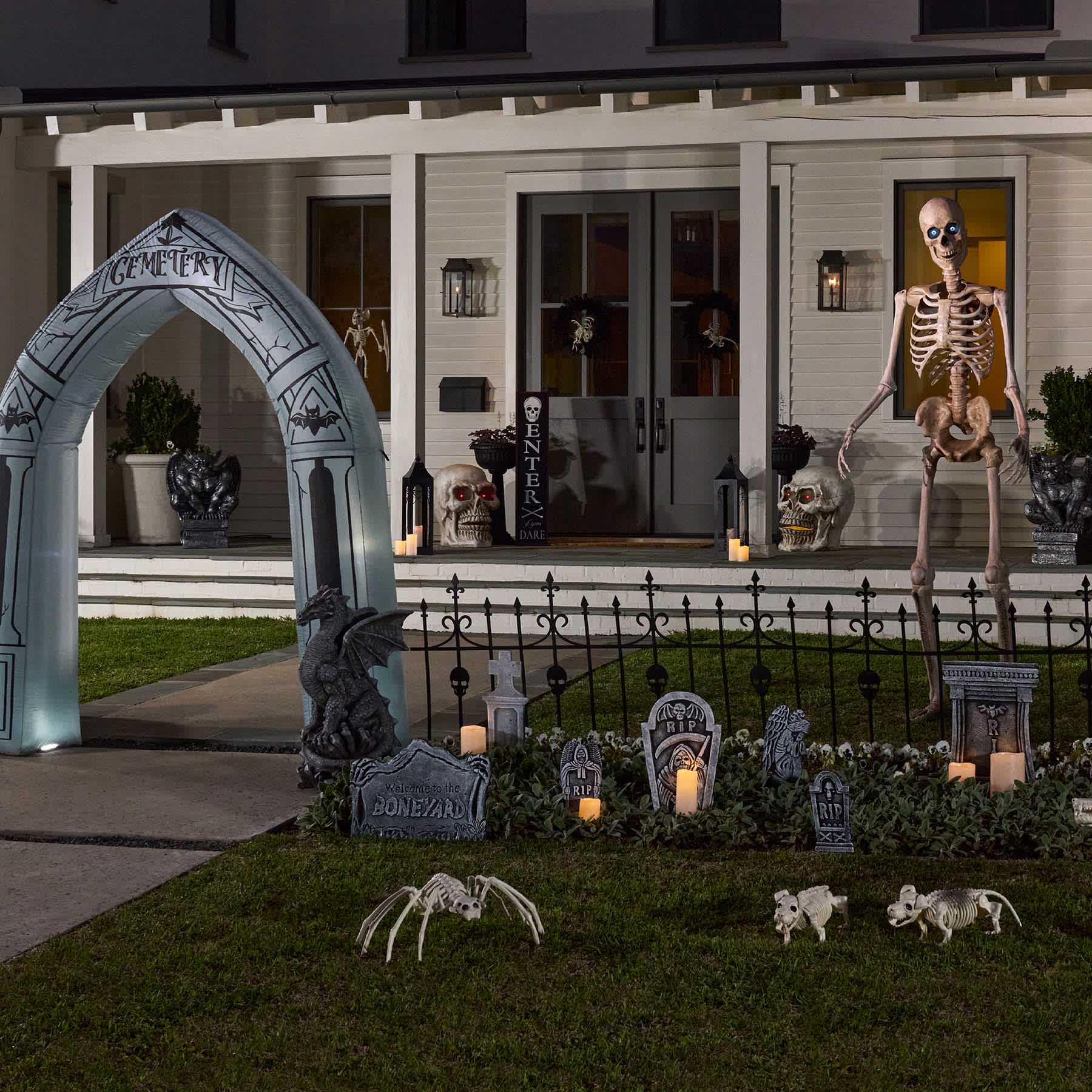 Puppy Bonez Halloween Decor, 15.25"