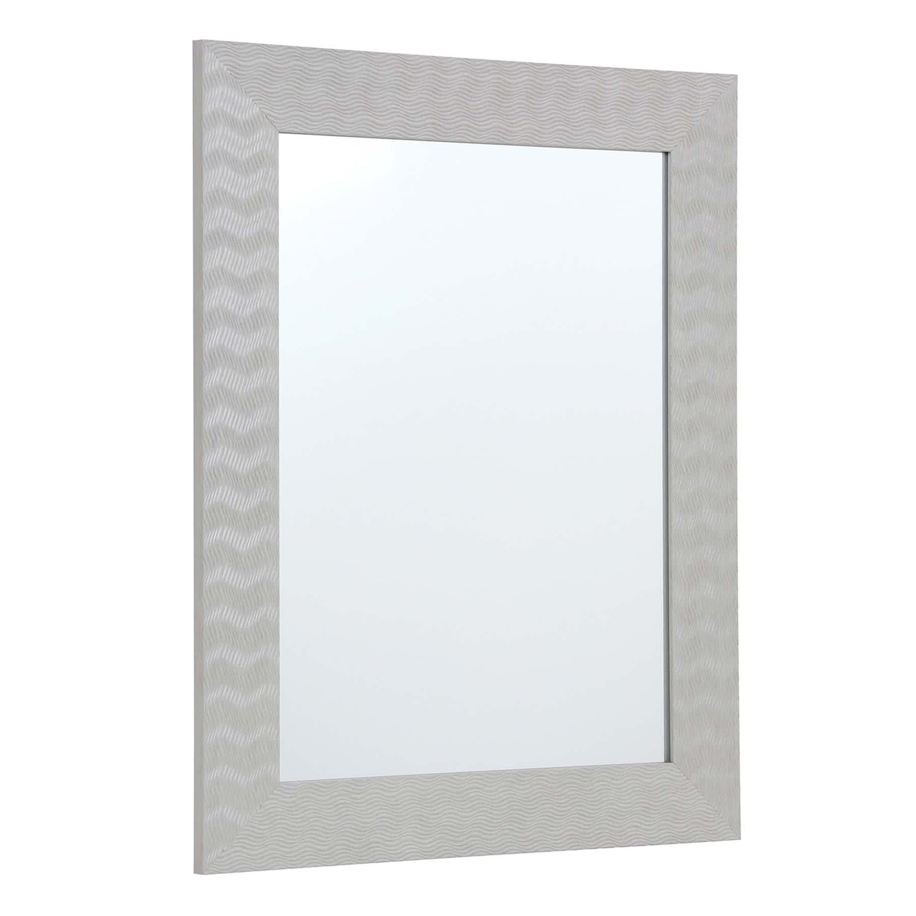 Light Grey Ripple Mirror, 22x28