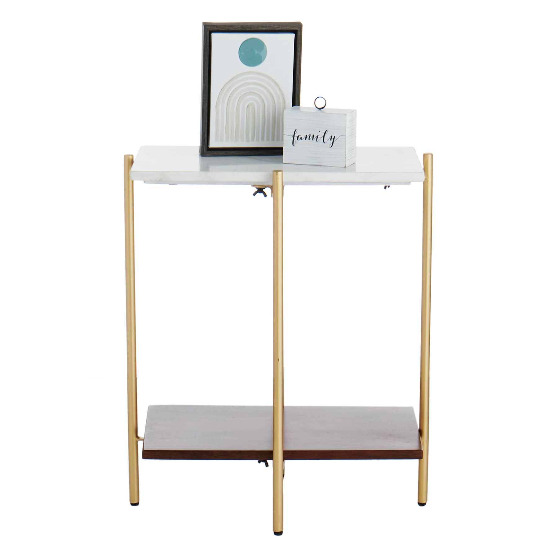 Crosby St. Wren Square Marble Top End Table