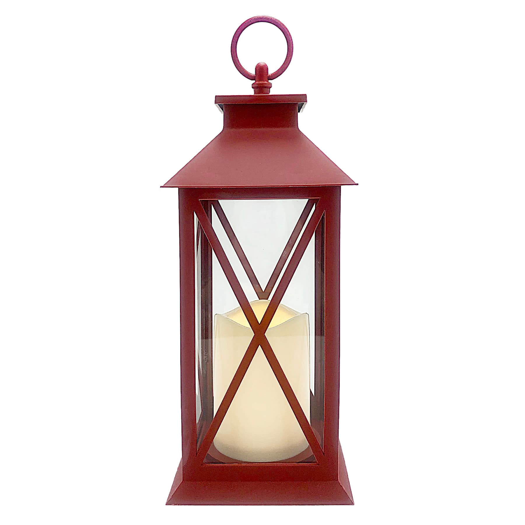 Red LED Lantern, 12"