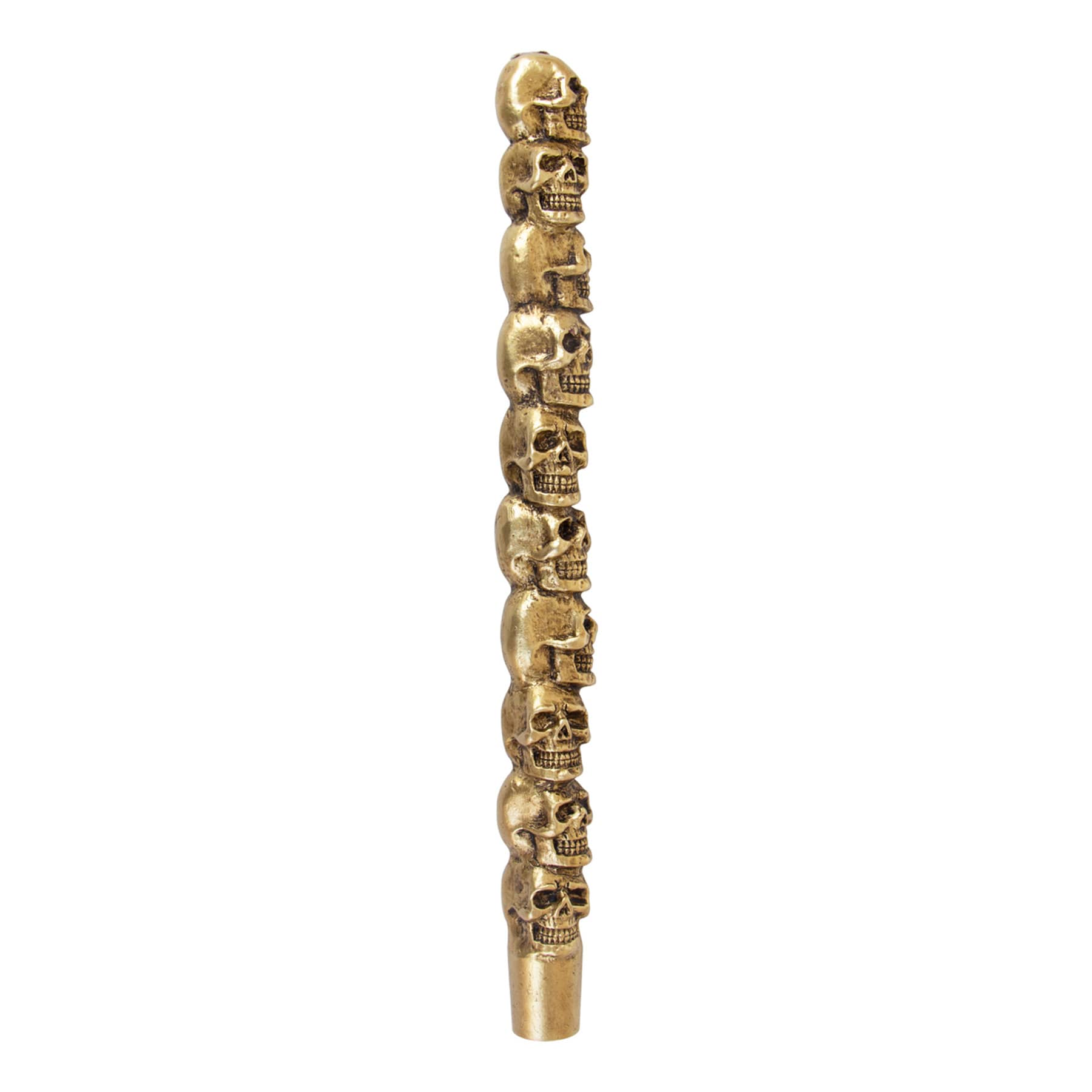 Gold Skull Bleeding Taper Candle, 12"