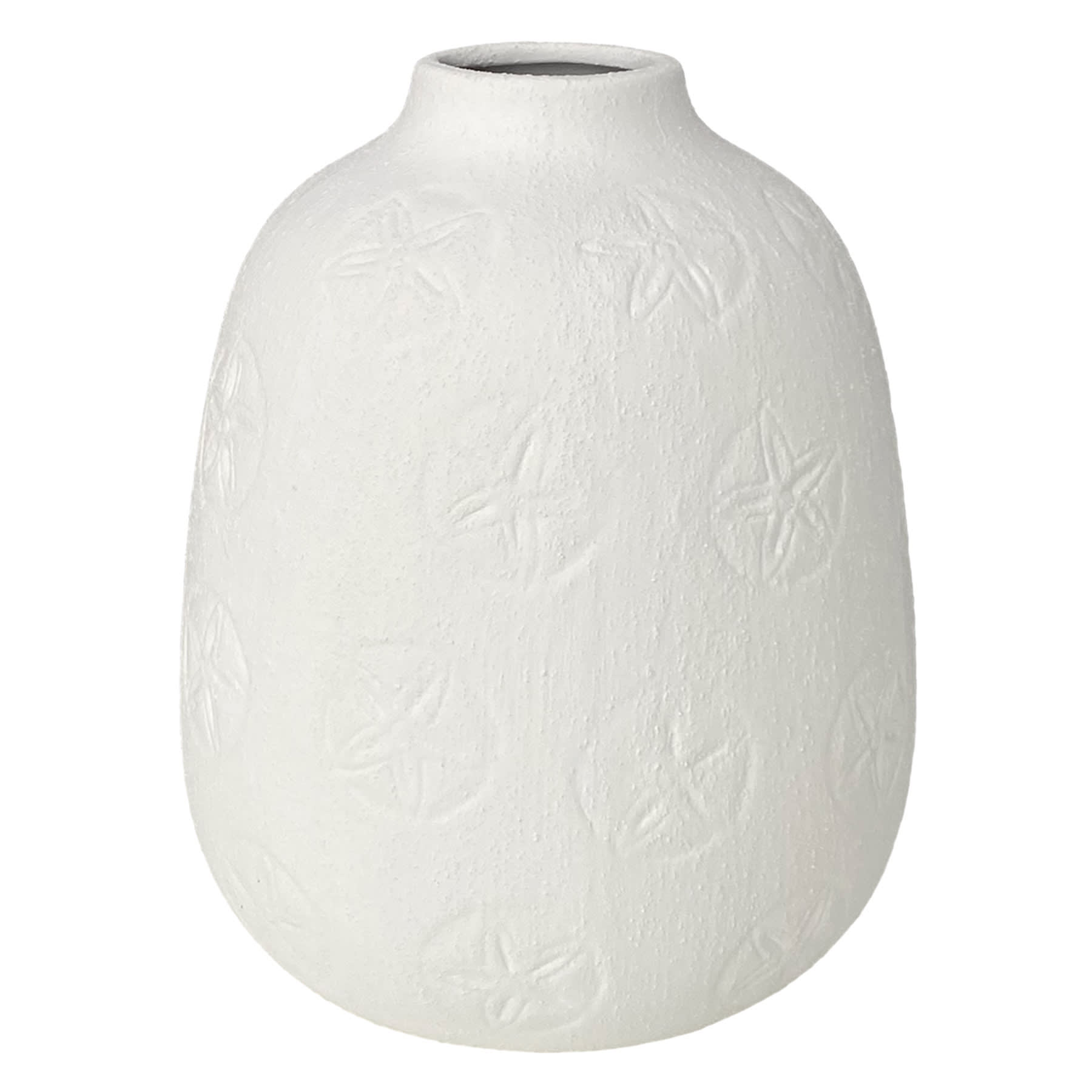 White Cream Vase, 9"