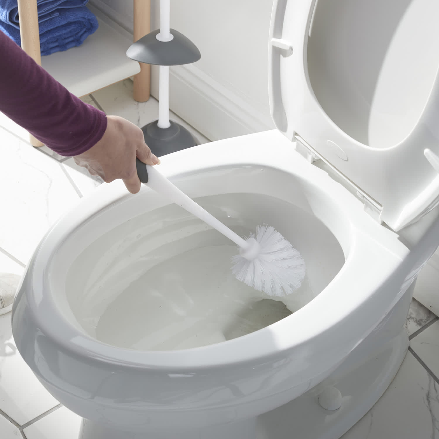 Clorox Hideaway Toilet Bowl Brush Caddy Set