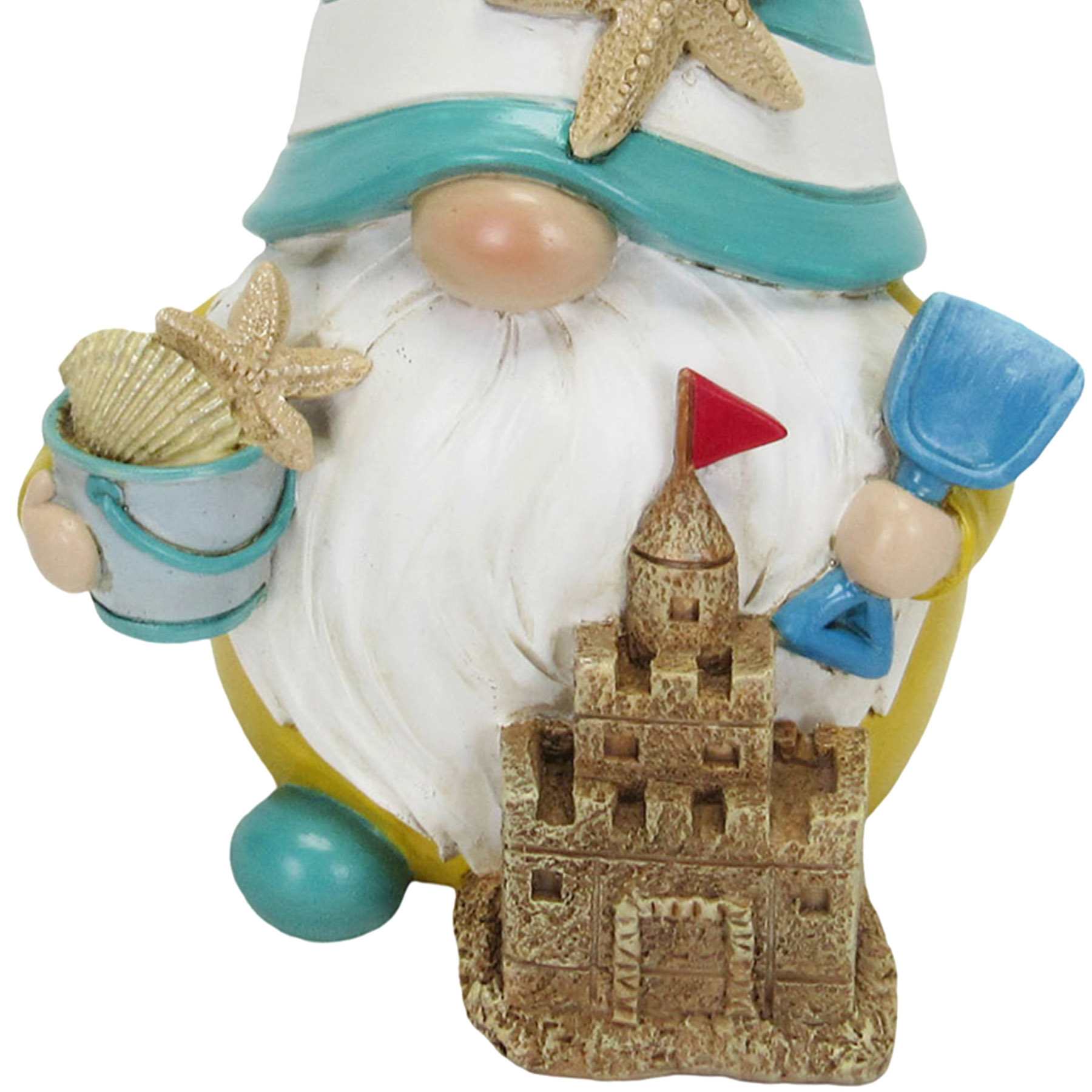 Beach Gnome Outdoor Garden Statue, 10"