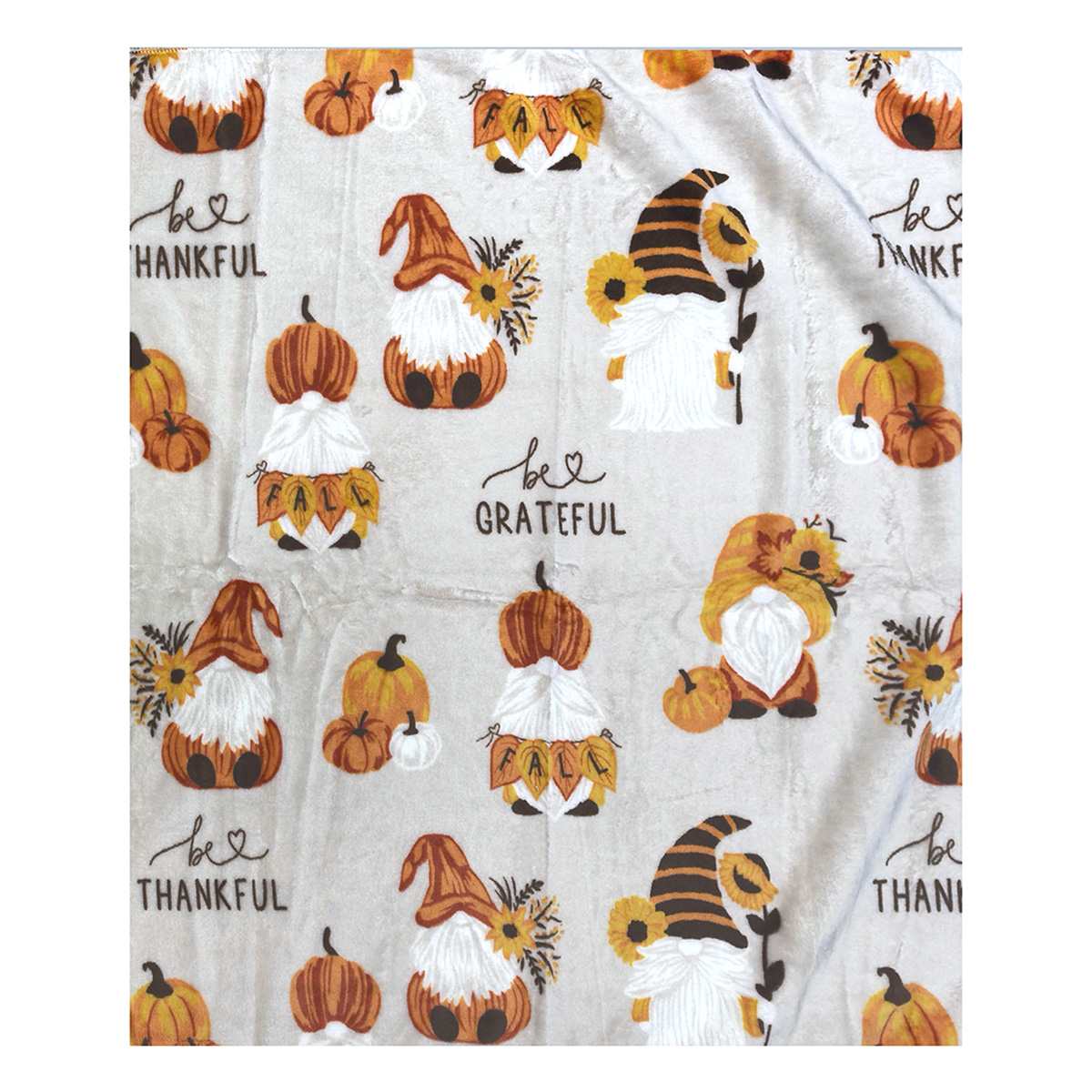 Grateful Gnomes Printed Plush Throw Blanket, 50x60