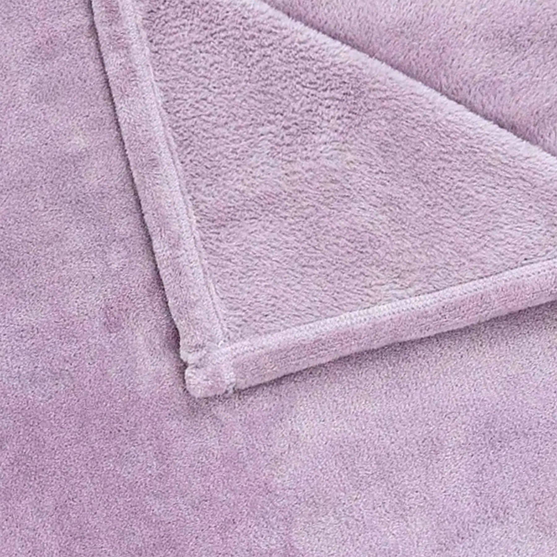 Purple Plush Bed Blanket, King