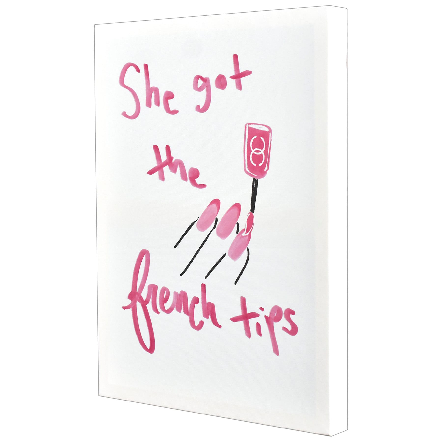 She Got The French Tips Canvas Wall Art, 16x12
