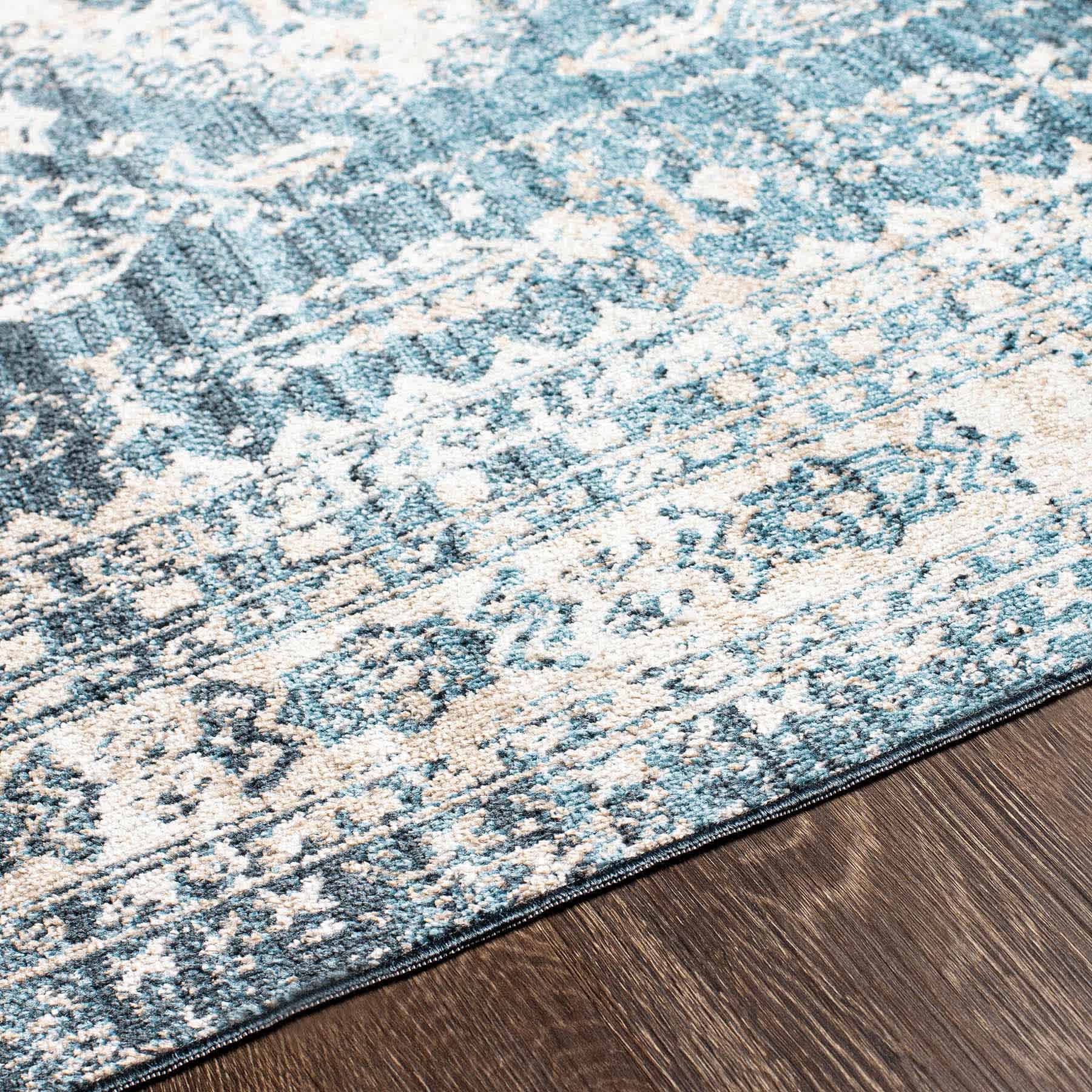 Lavadora Blue Medallion Washable Runner, 2x7