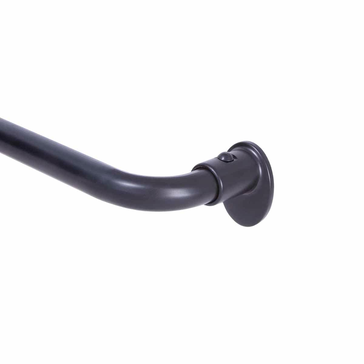Sunzero Black Wrap Curtain Rod, 48-86"
