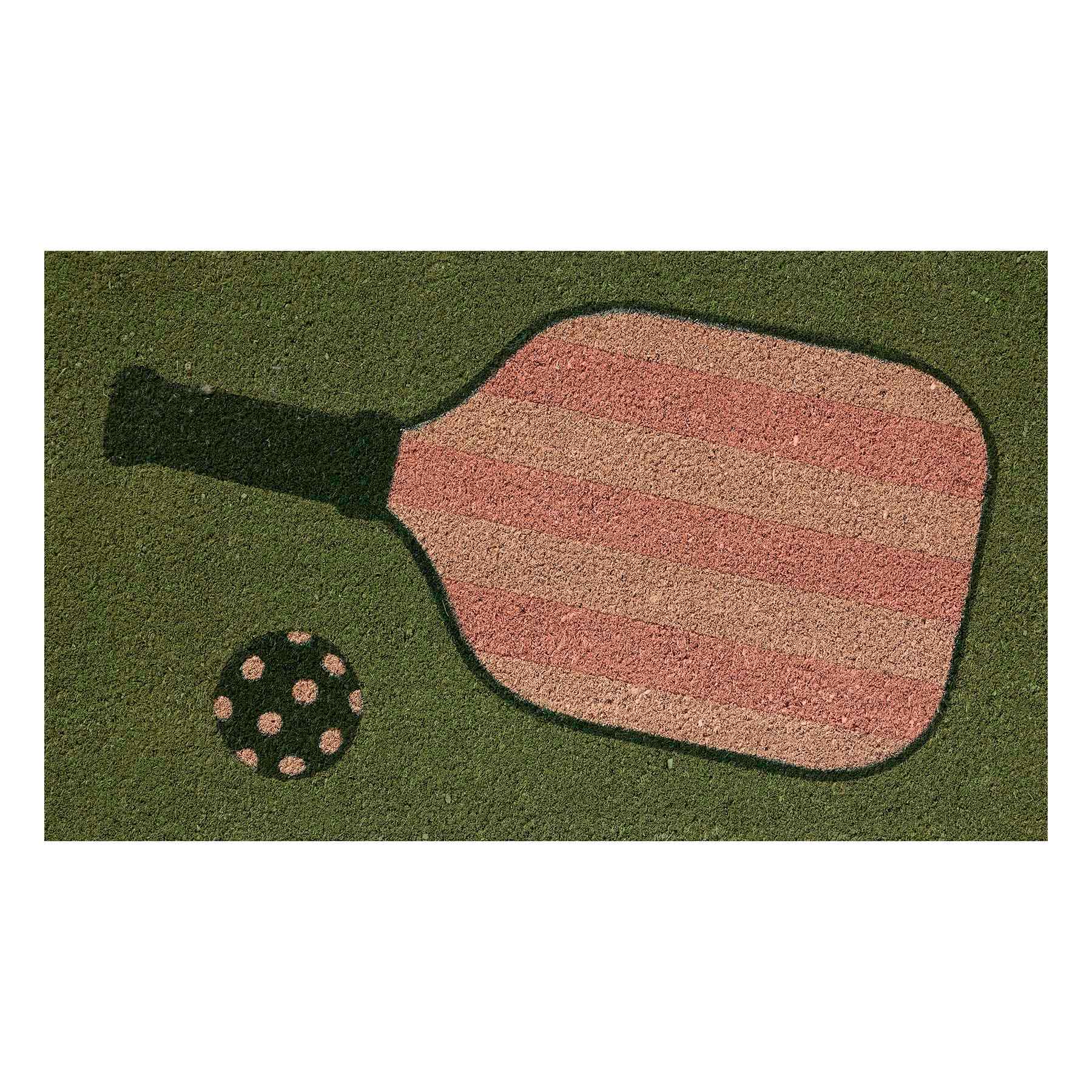 Pickleball Paddle Shaped Coir Mat, 18x30
