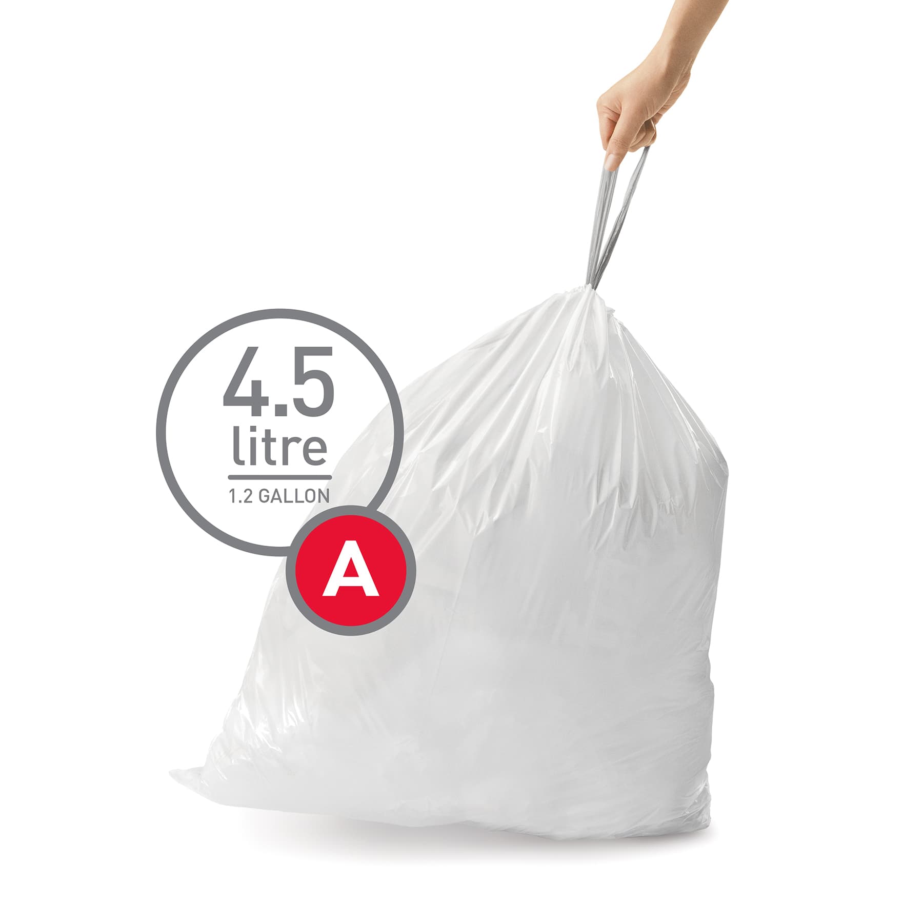 SimpleHuman 30-Pack Custom Fit Trash Can Liners, Code A