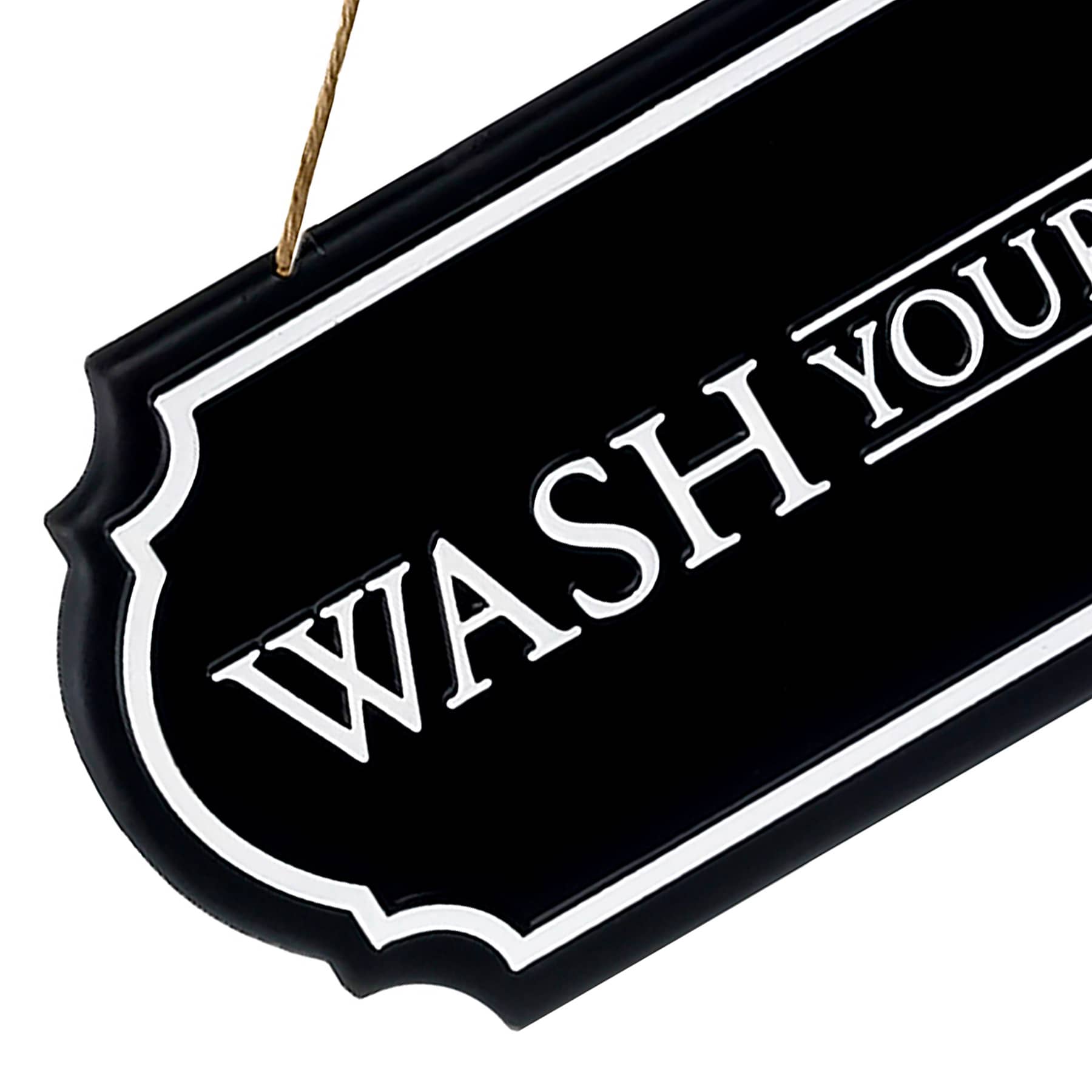 Wash Your Hands Metal Hanging Wall Decor, 6x16