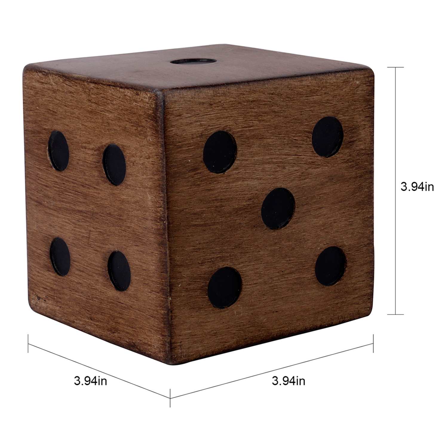 Natural Wood Dice, 4"