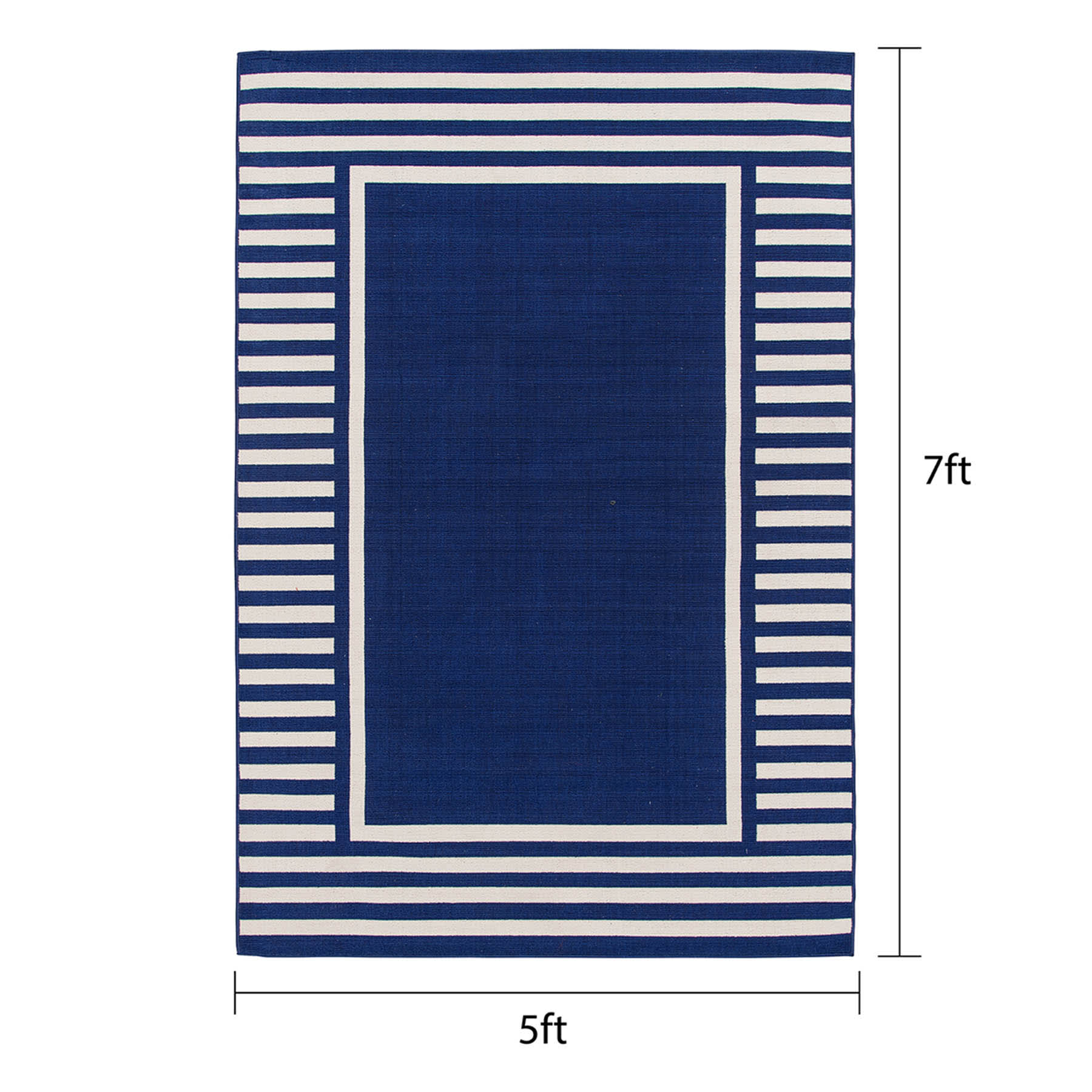 (E541) Sunny Club Solstice Border Area Rug, 5x7