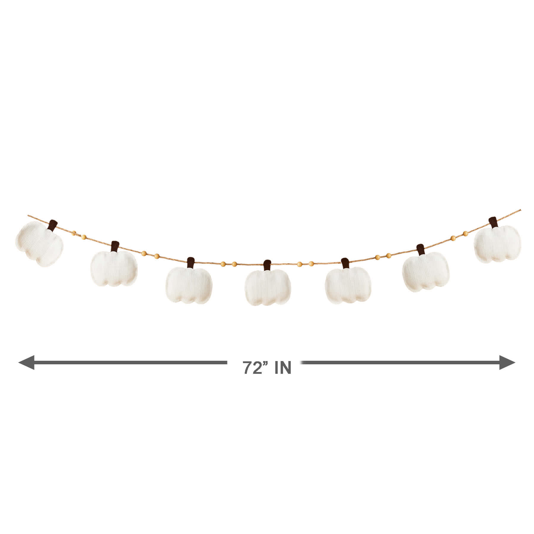 Pumpkin Garland with Beads, 72"