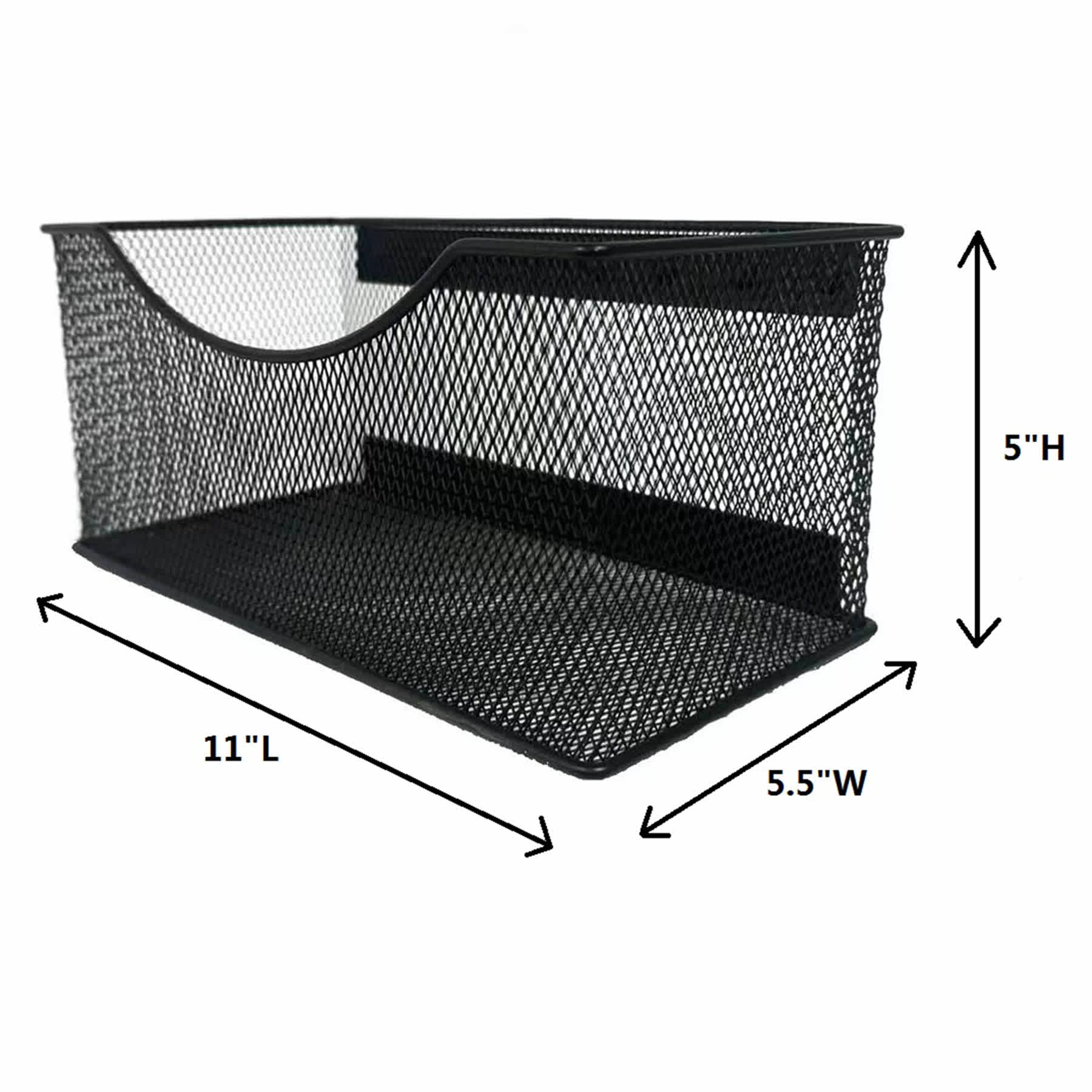 Black Metal Mesh Magnetic Organizer, Large
