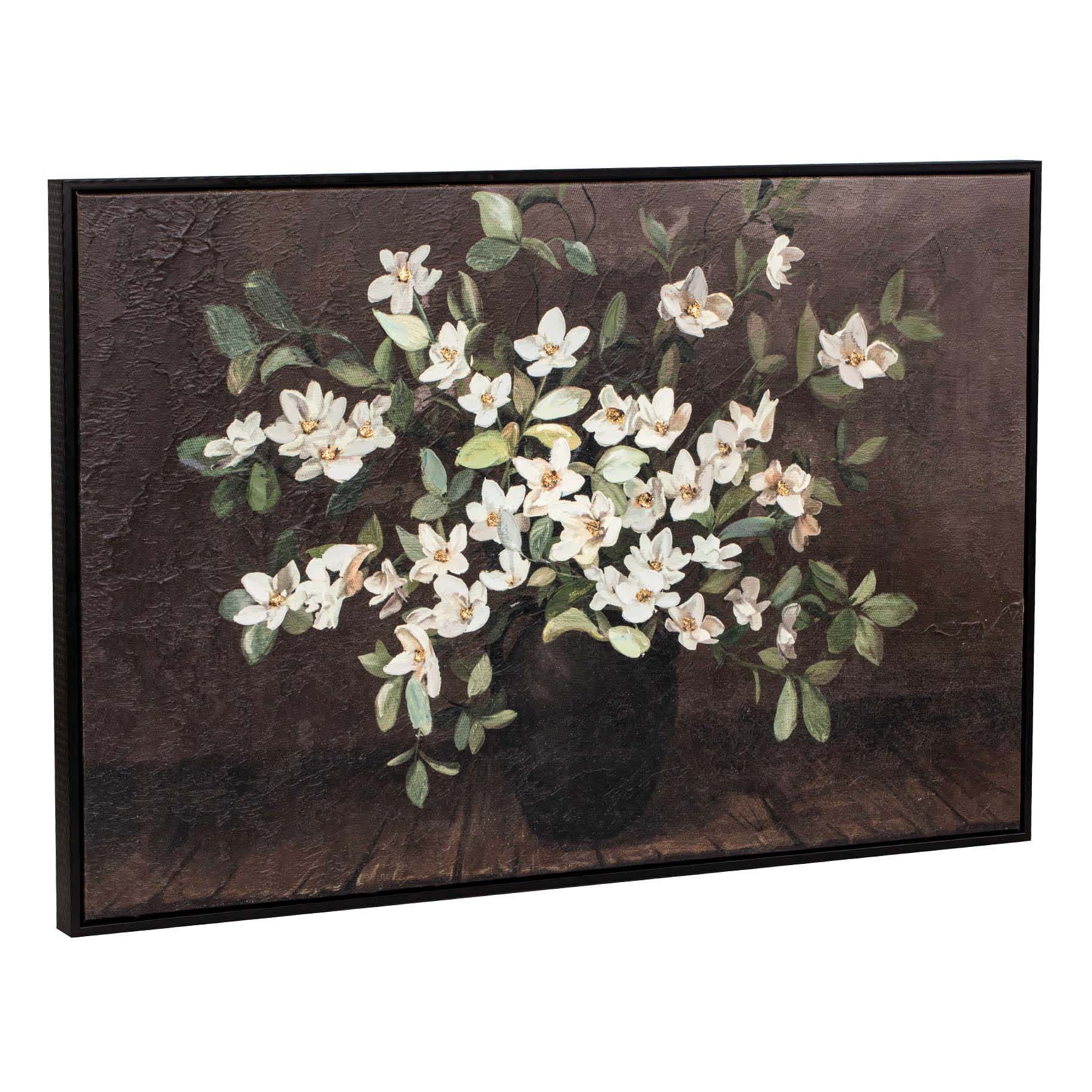 Framed Moody Floral Canvas Wall Art, 36x24