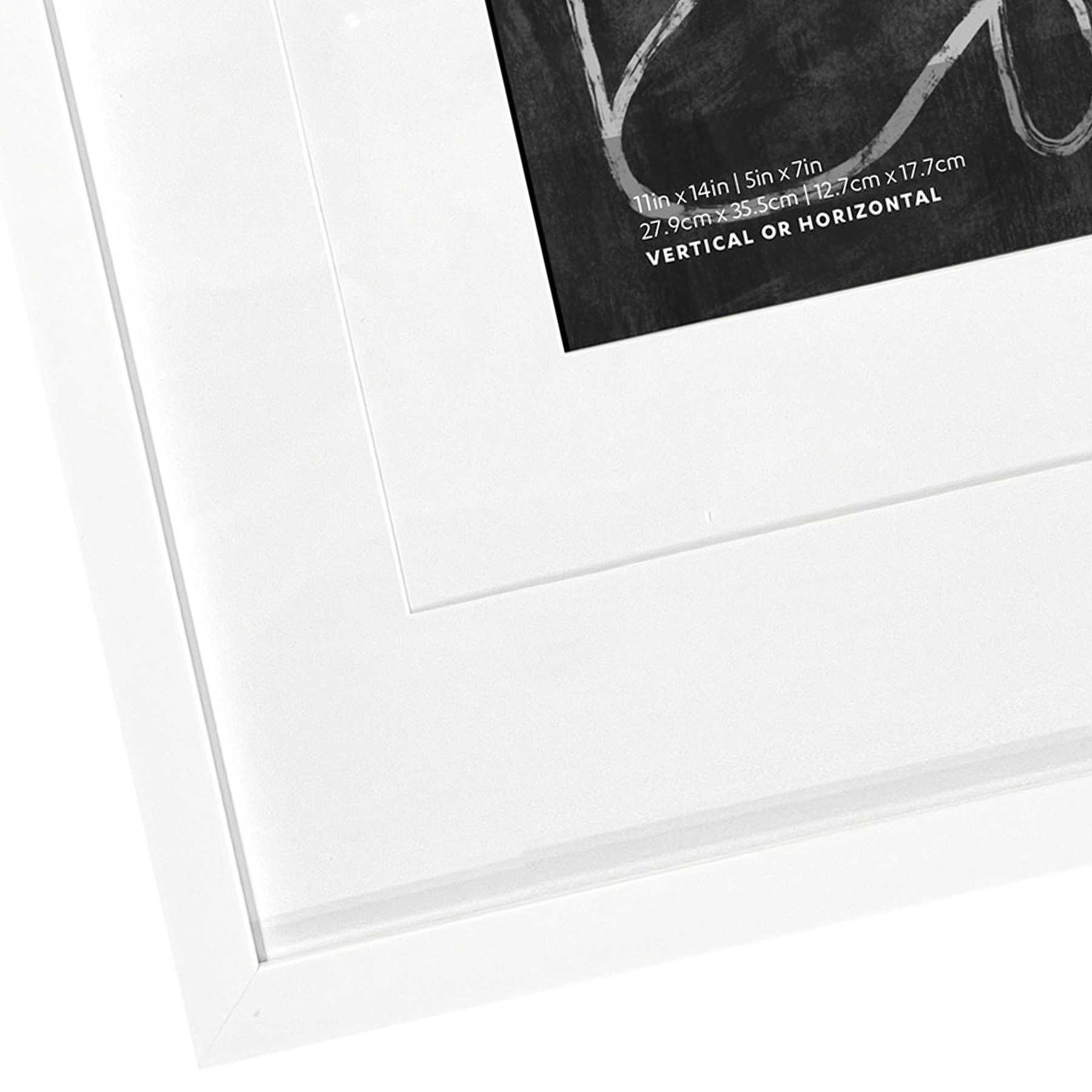 White Double Mat Wall Frame, 11x14