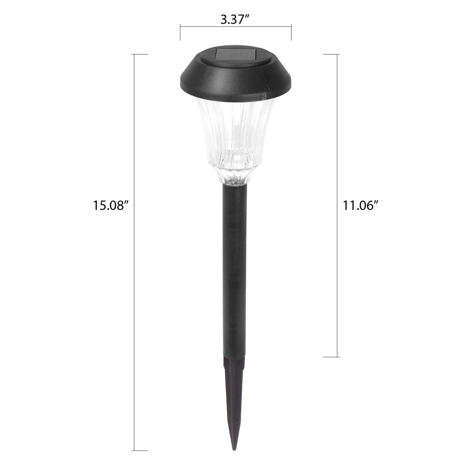 2-Lumen Solar Black Pathway Light