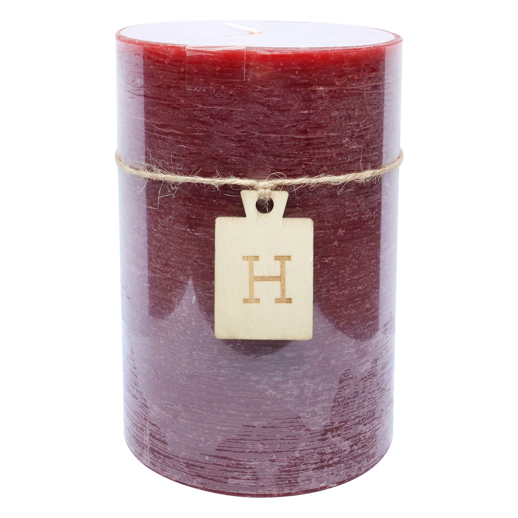 Honeybloom Red Unscented Pillar Candle, 4x6