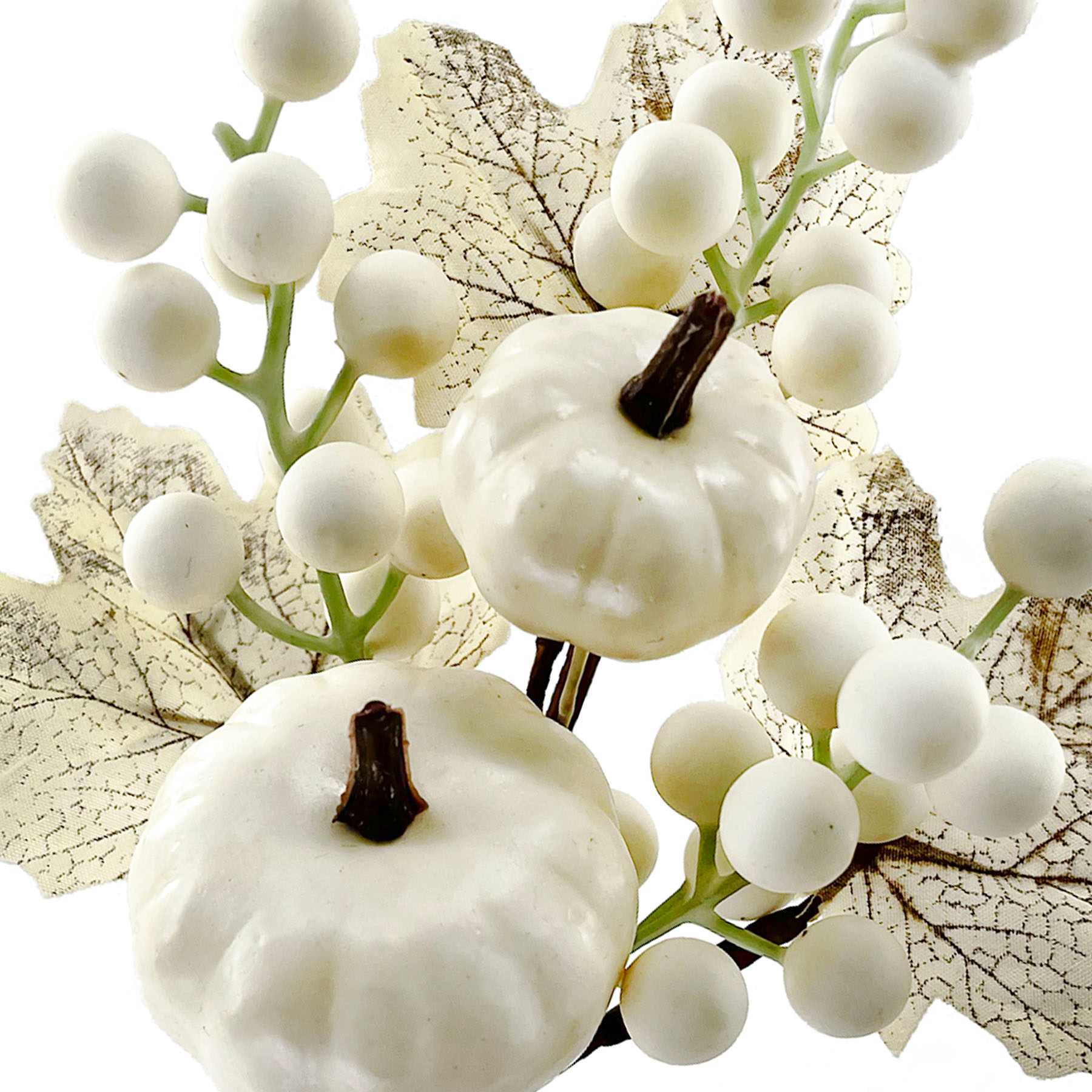 White Pumpkin & Berries Pick, 10"