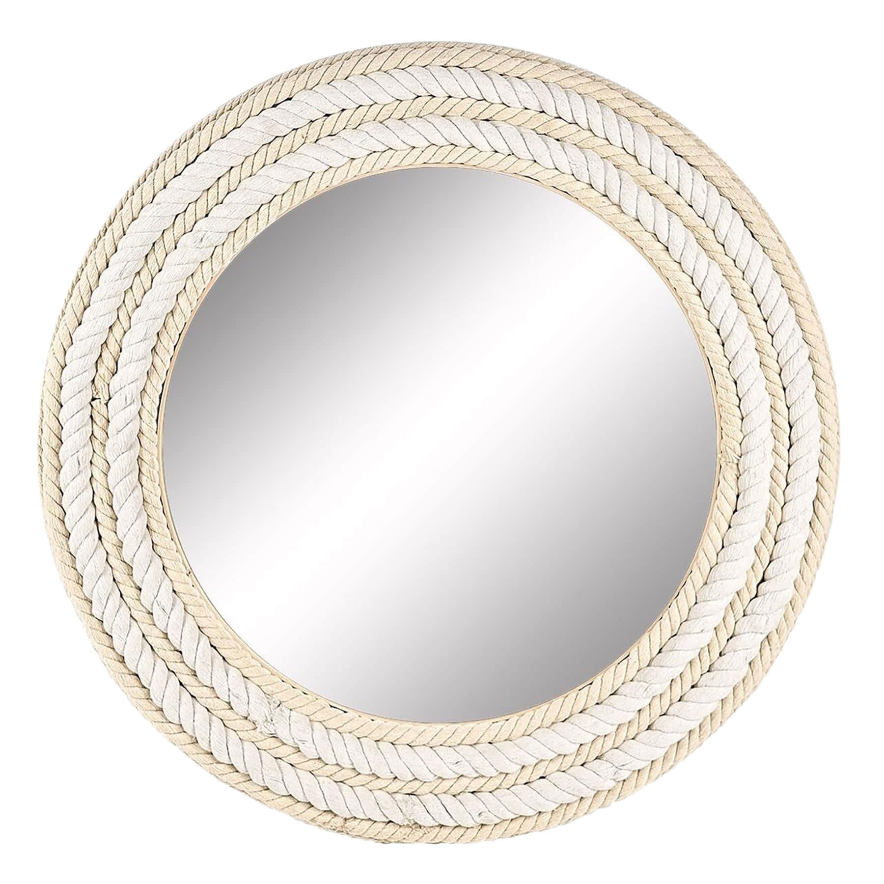 Ty Pennington Cotton Rope Round Wall Mirror, 24"