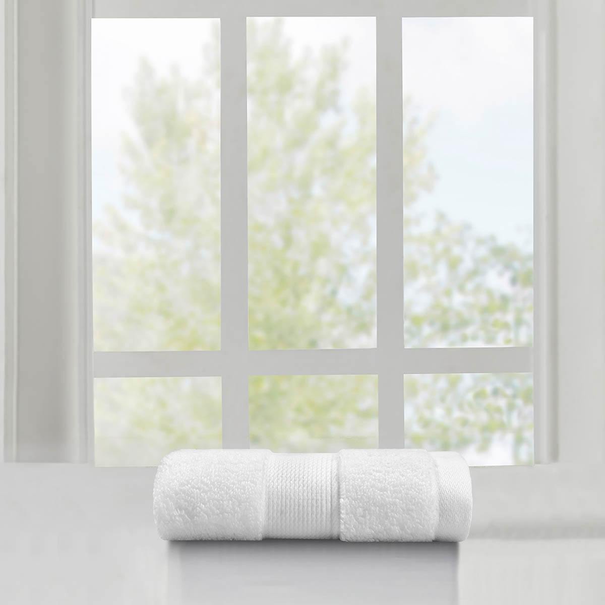 Providence White Egyptian Cotton Washcloth, 13"