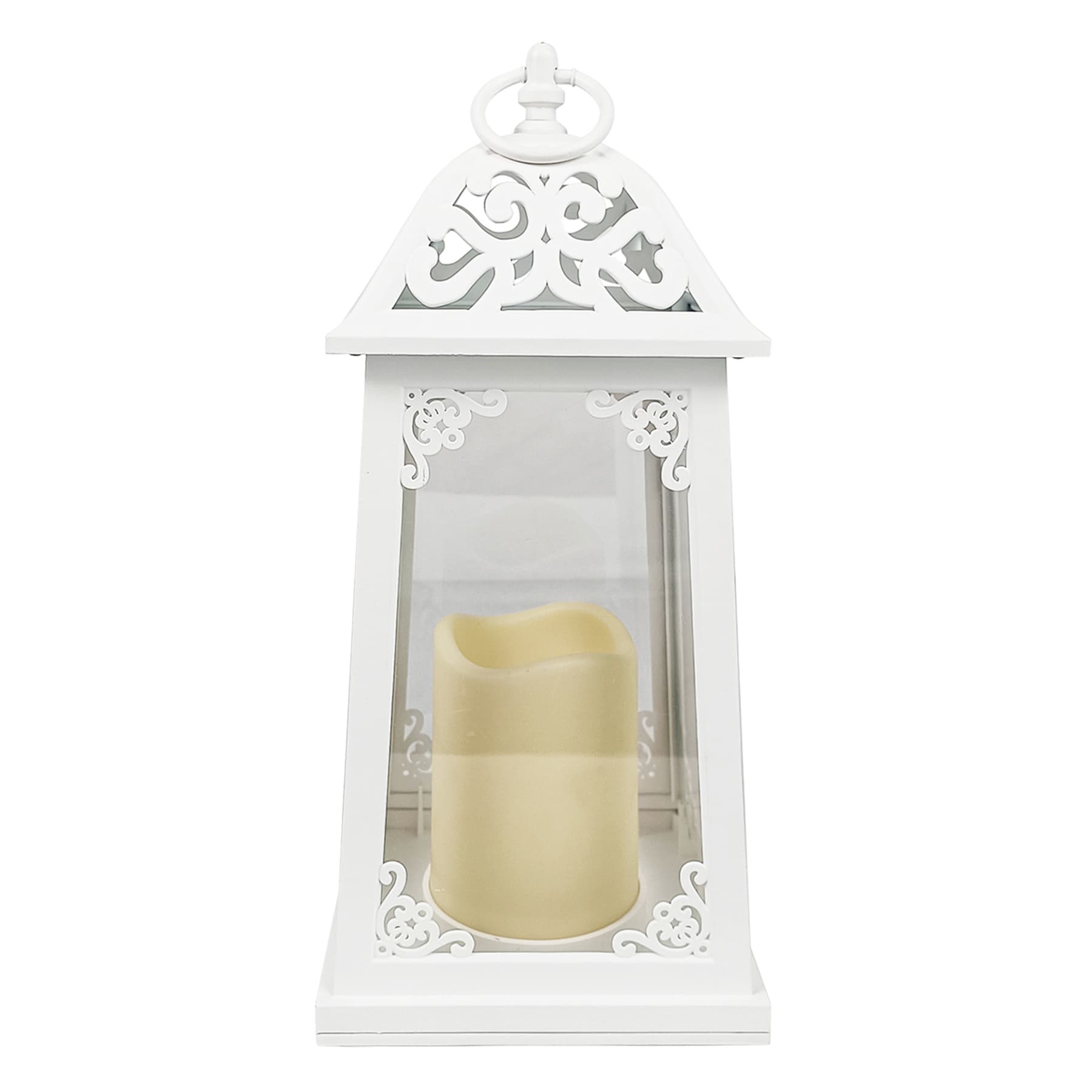 White LED Outdoor Lantern, 12"