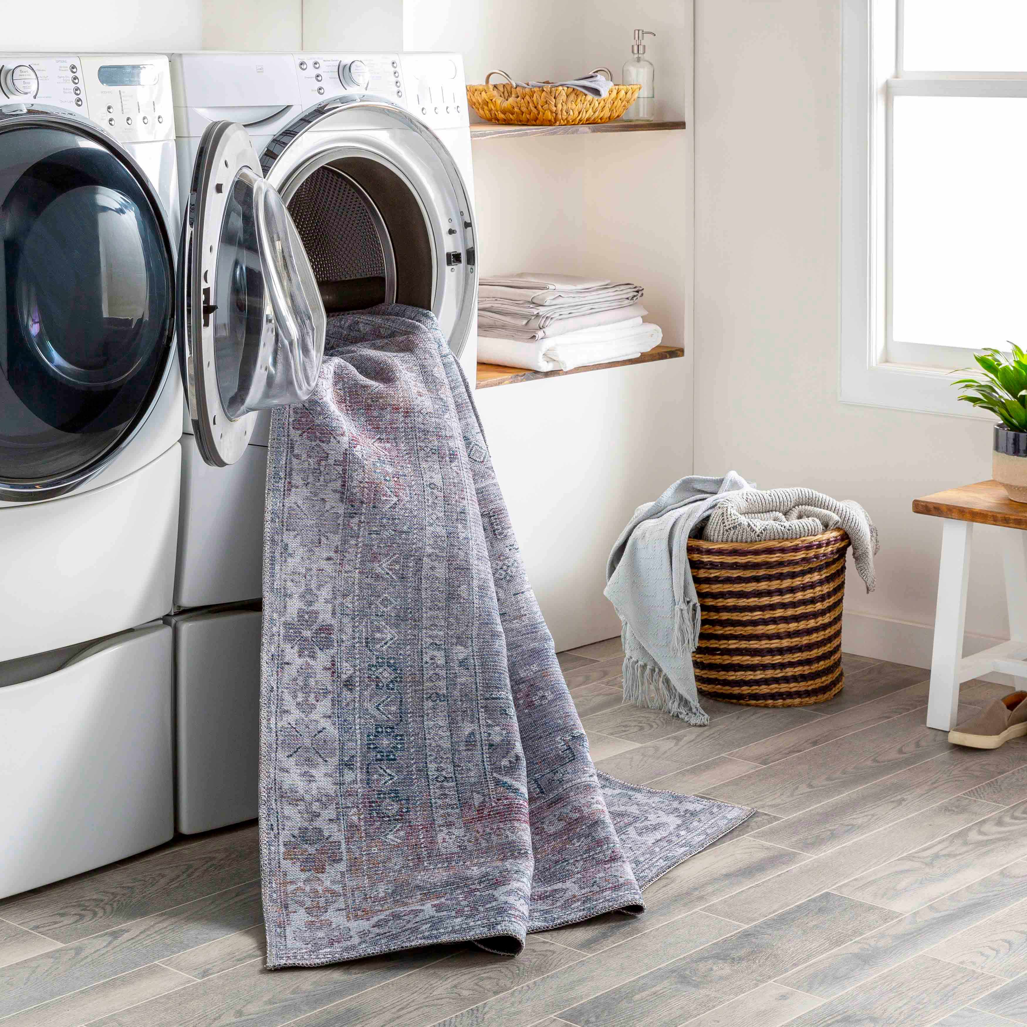 (B786) Honeybloom Colin Multicolor Medallion Washable Runner, 2x7