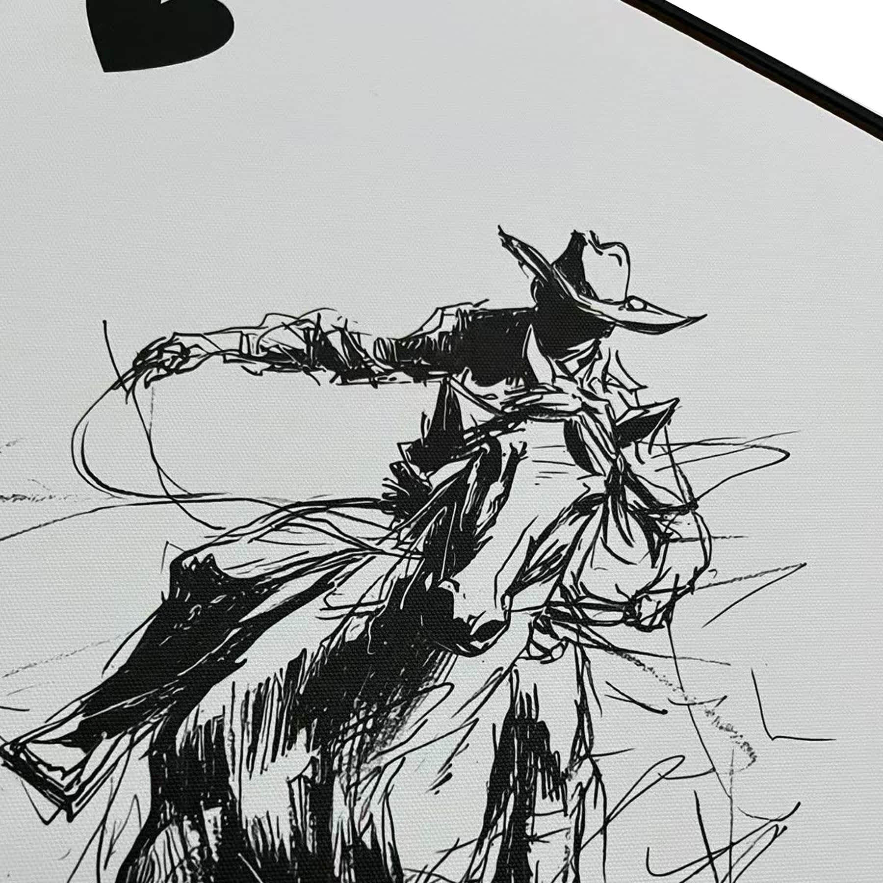Cowboy Card Canvas Wall Art, 16x20