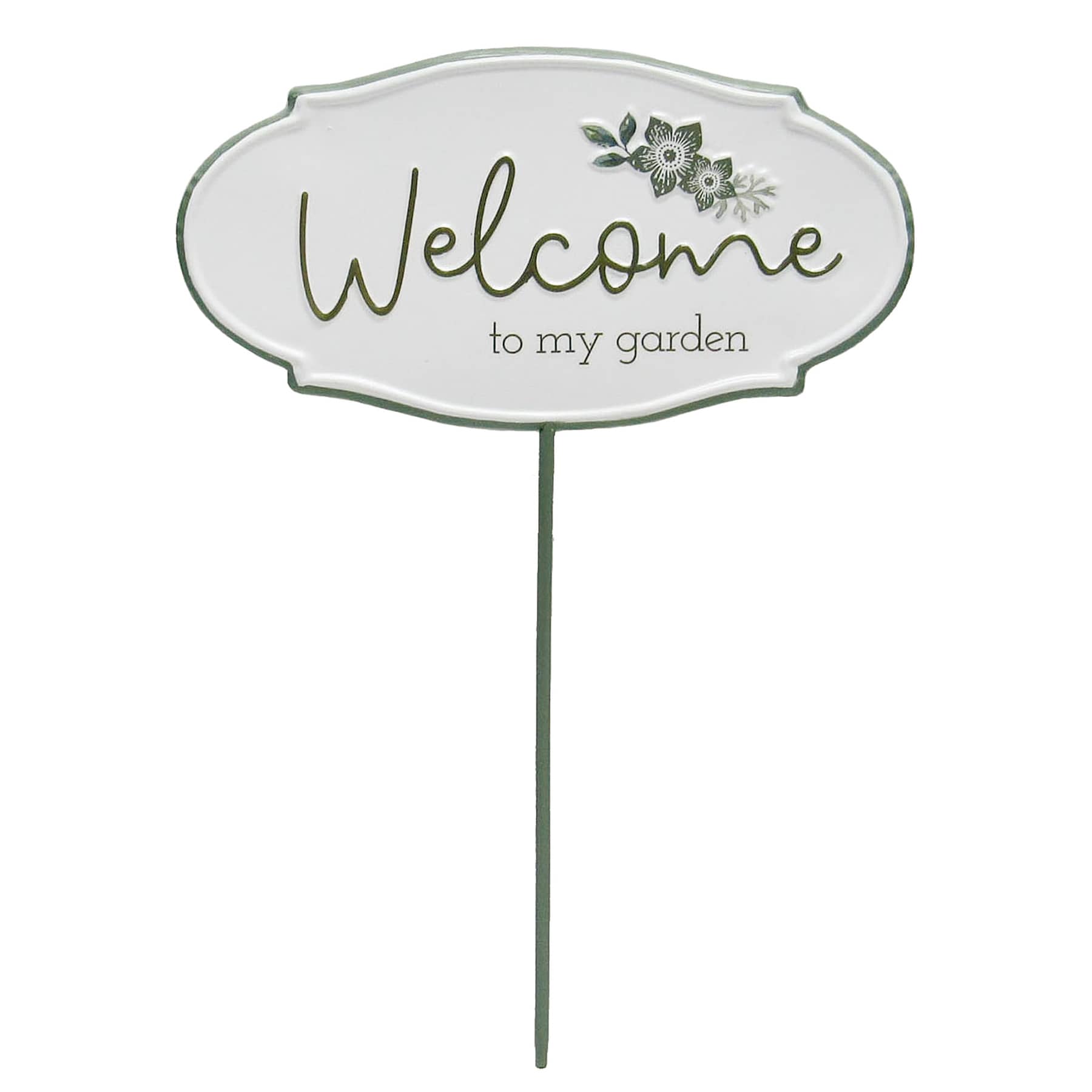 Honeybloom Welcome Metal Yard Pick, 14"