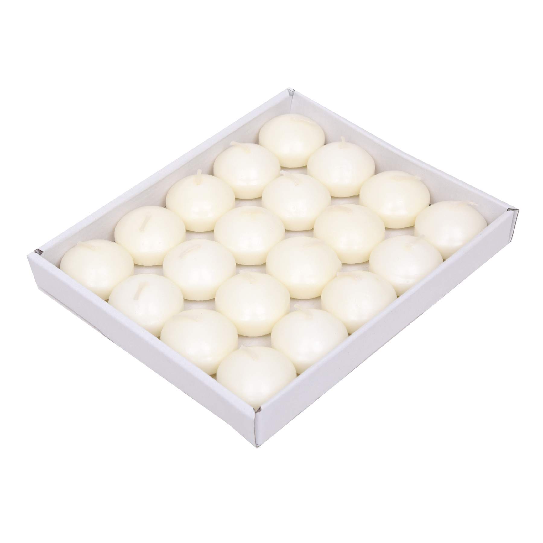 20-Pack Ivory Unscented Overdip Floating Candles