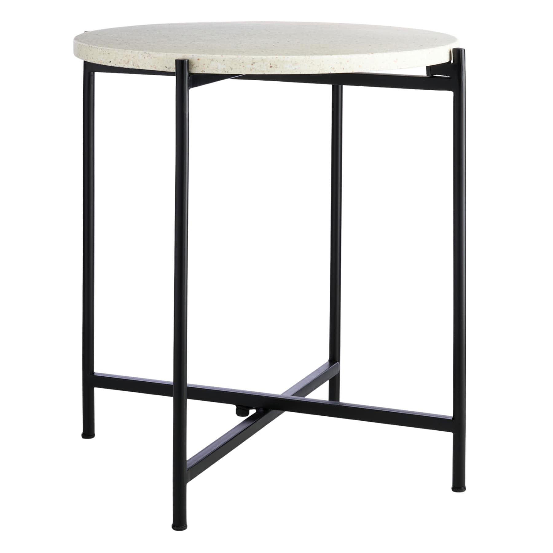 Crosby St. Terrazo Patio Side Table, White