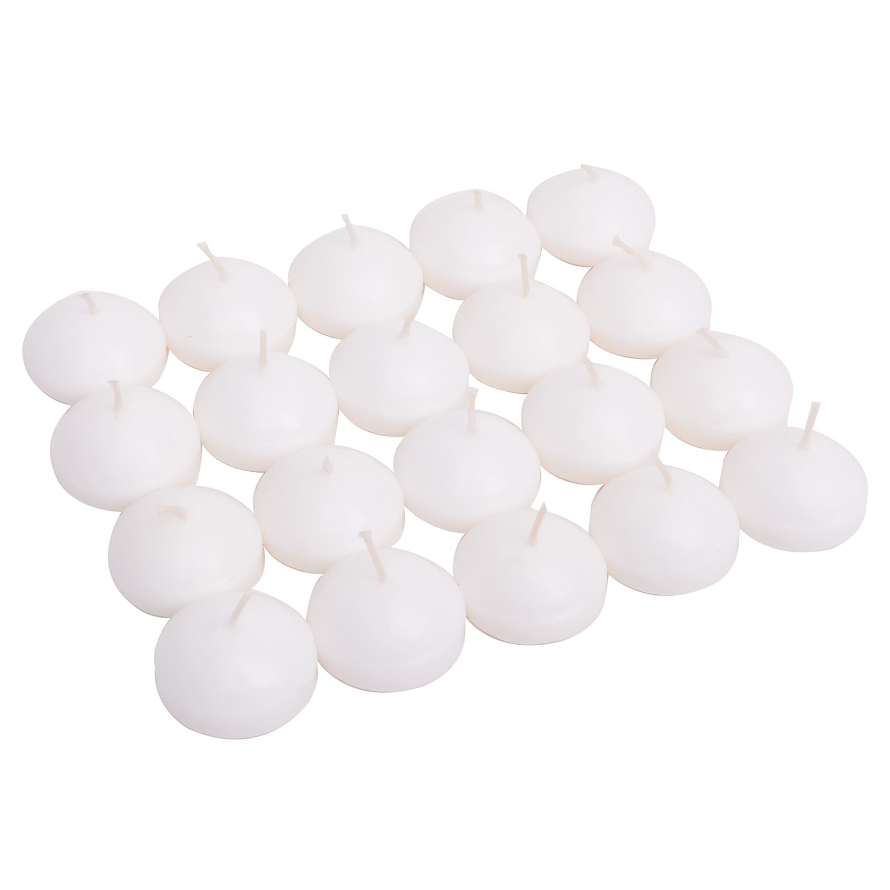 20-Pack White Unscented Overdip Floating Candles