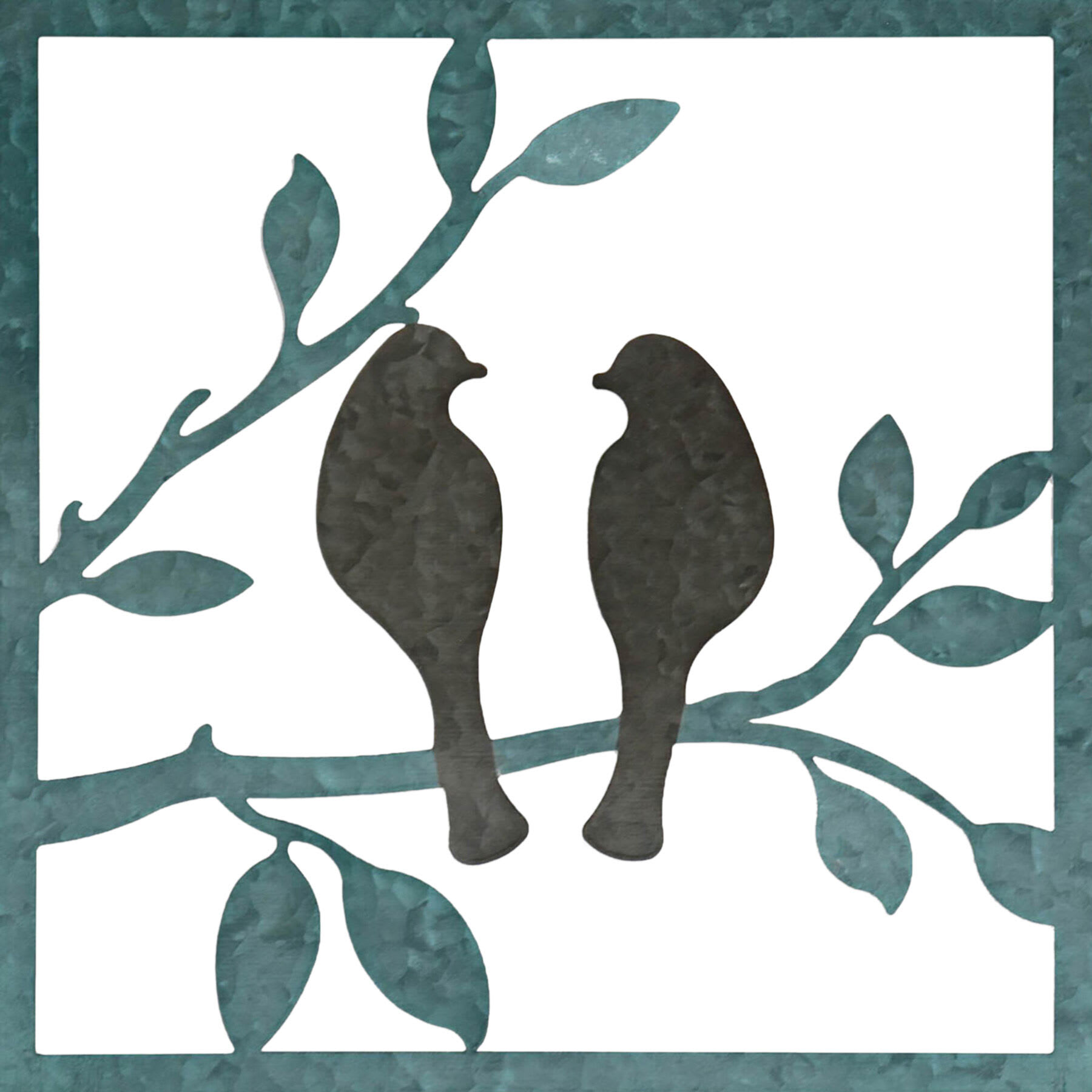 Birds on a Branch Metal Wall Art, 12"
