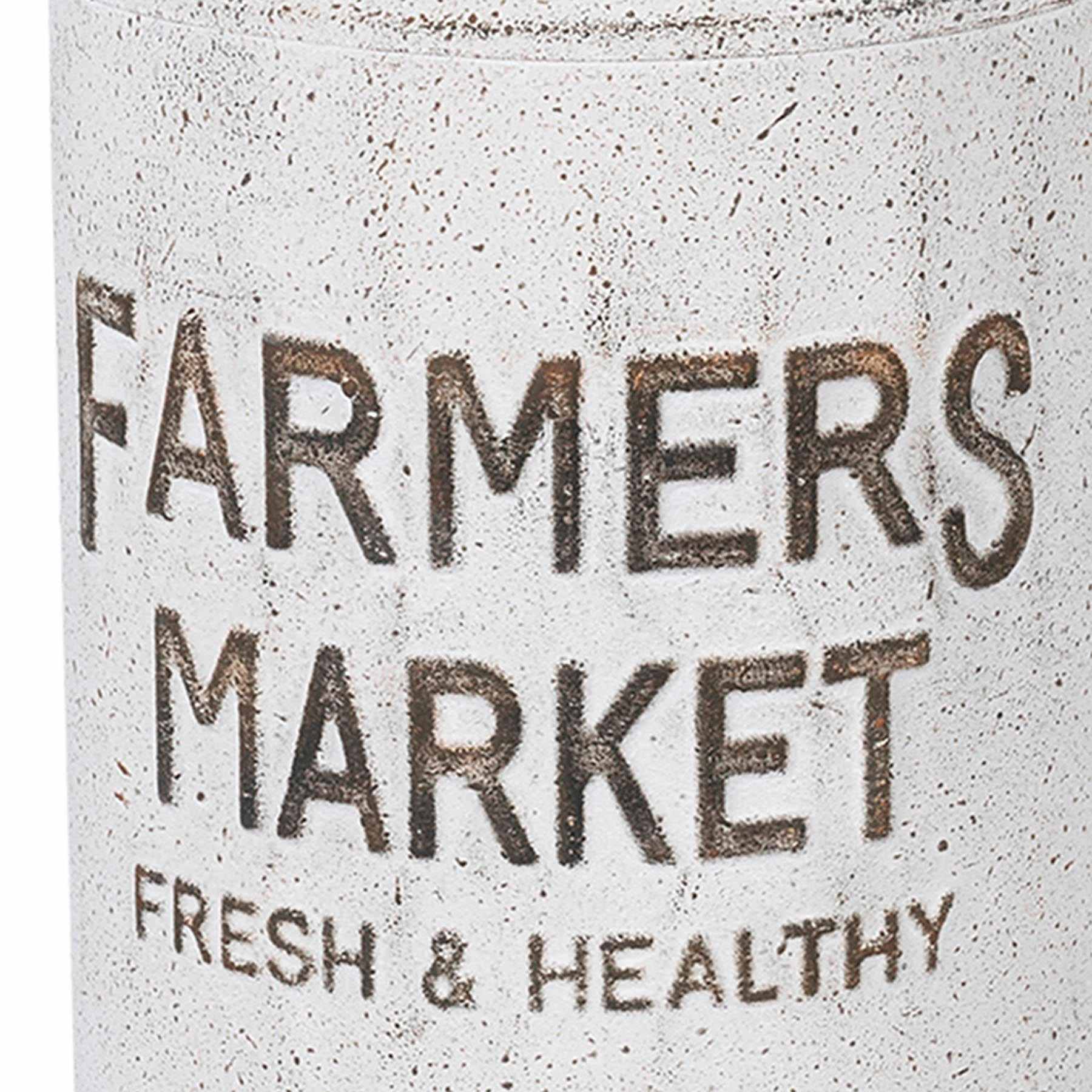 Farmhouse Metal Milk Jug Vase, 13"