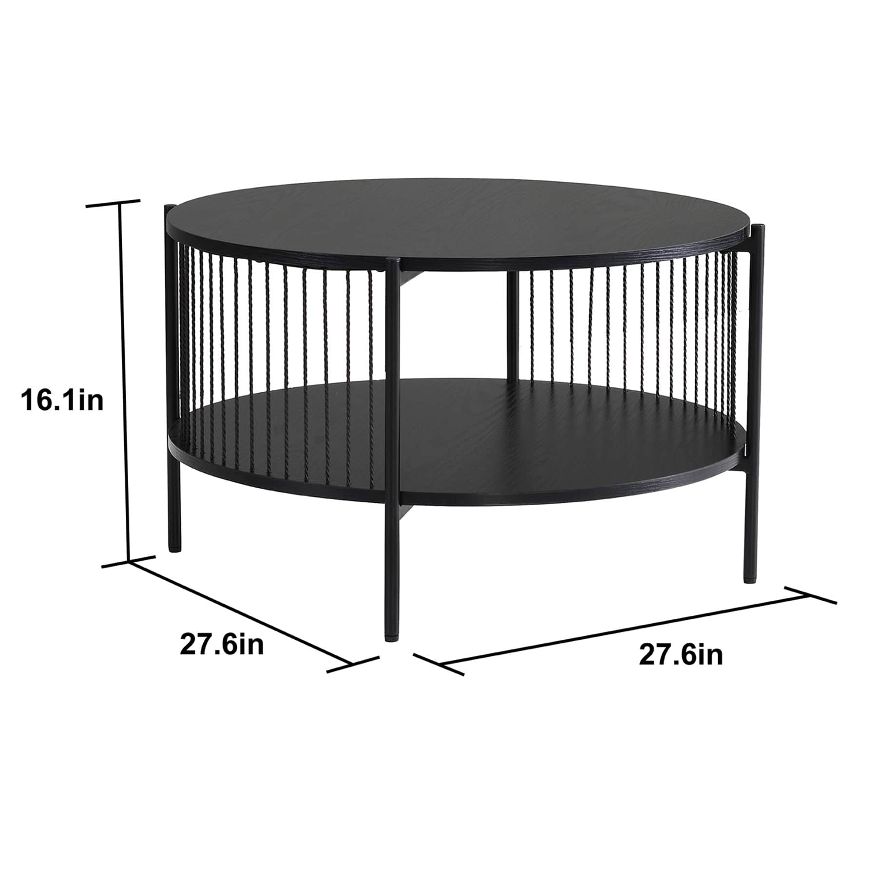 Crosby St. Xander Coffee Table, Black