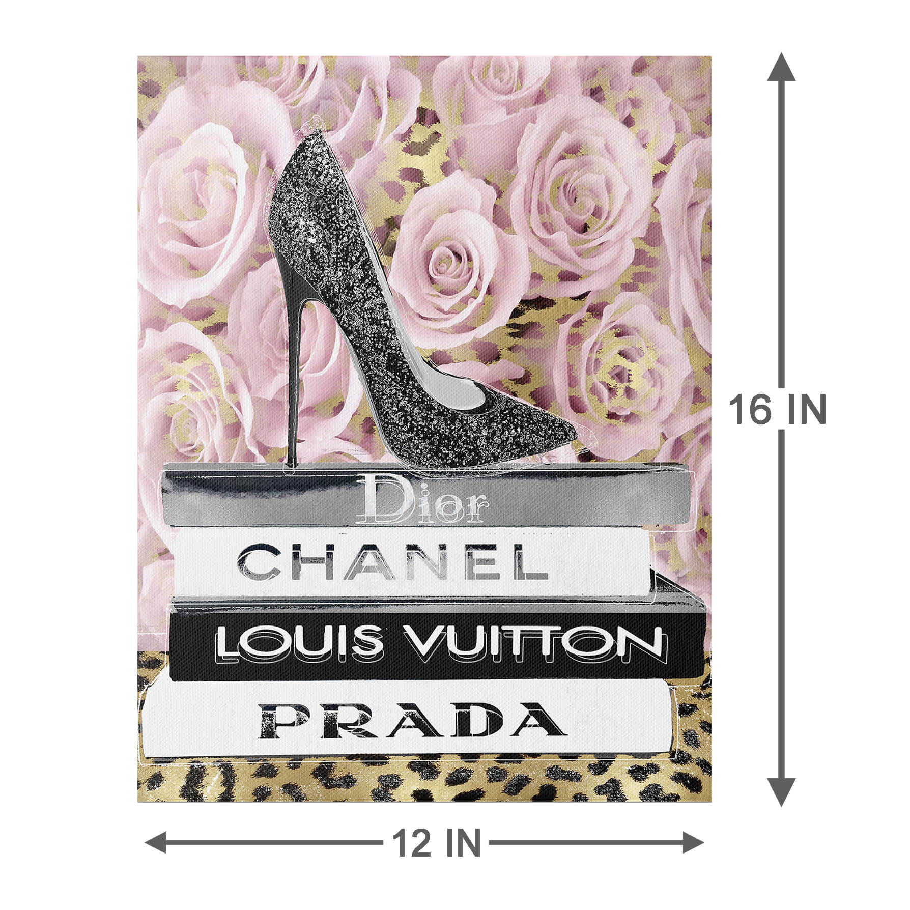 Heel Bookstack Canvas Wall Art, 12x16