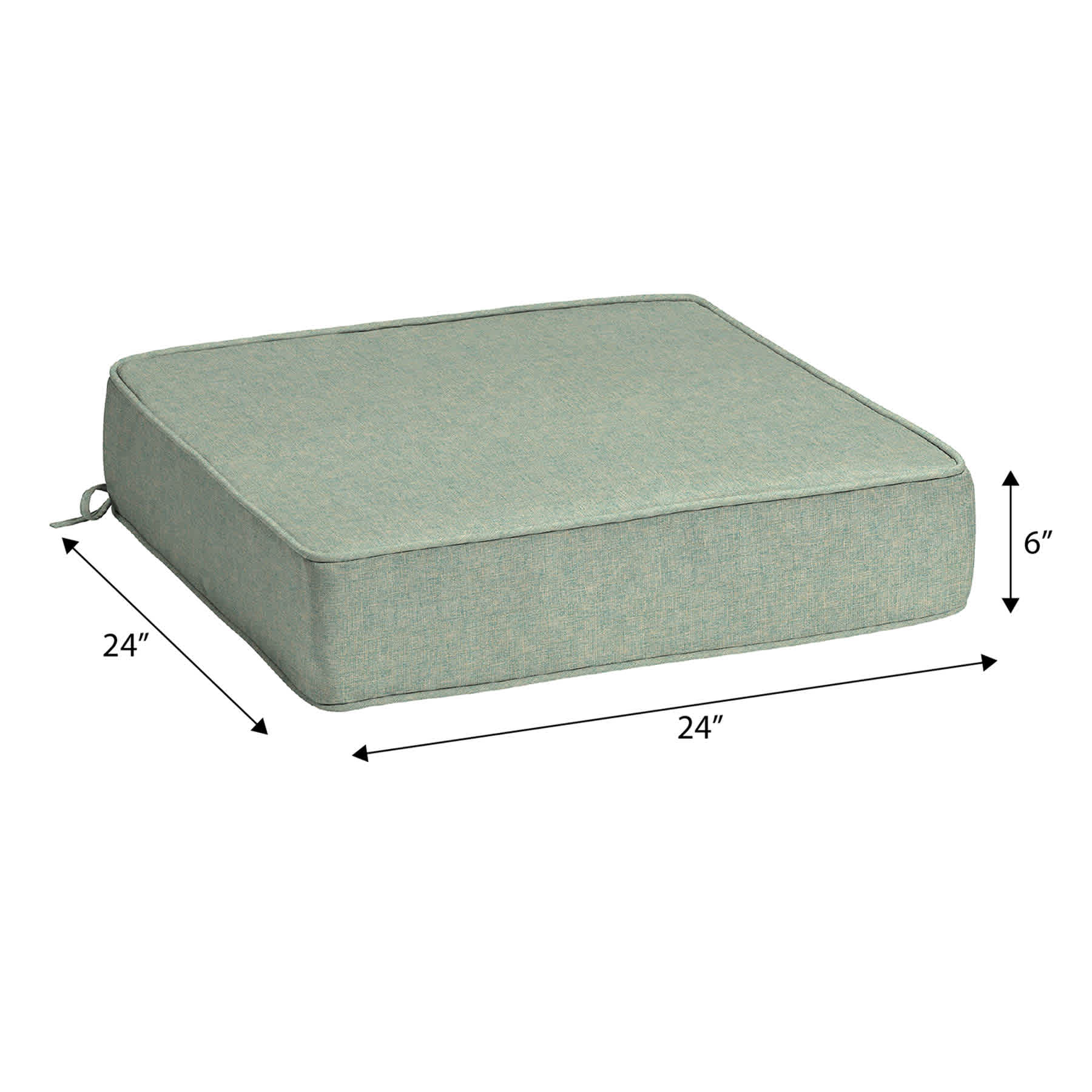 Spa Blue Premium Woven Outdoor Deep Seat Cushion