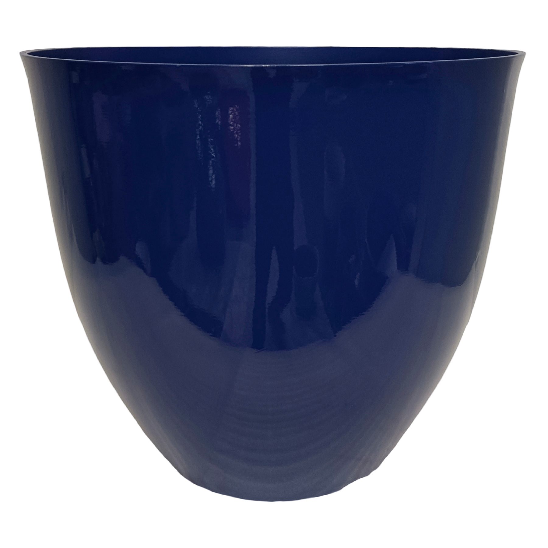 Navy Blue Synthetic Egg Outdoor Planter, Medium