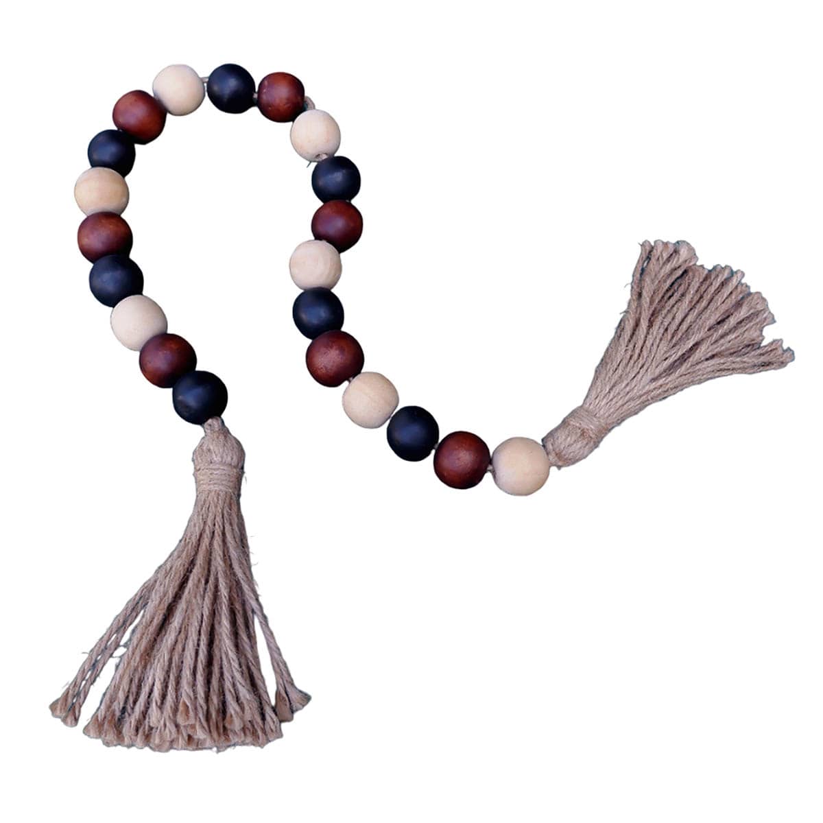 37In Multicolor Wood Beaded Garland