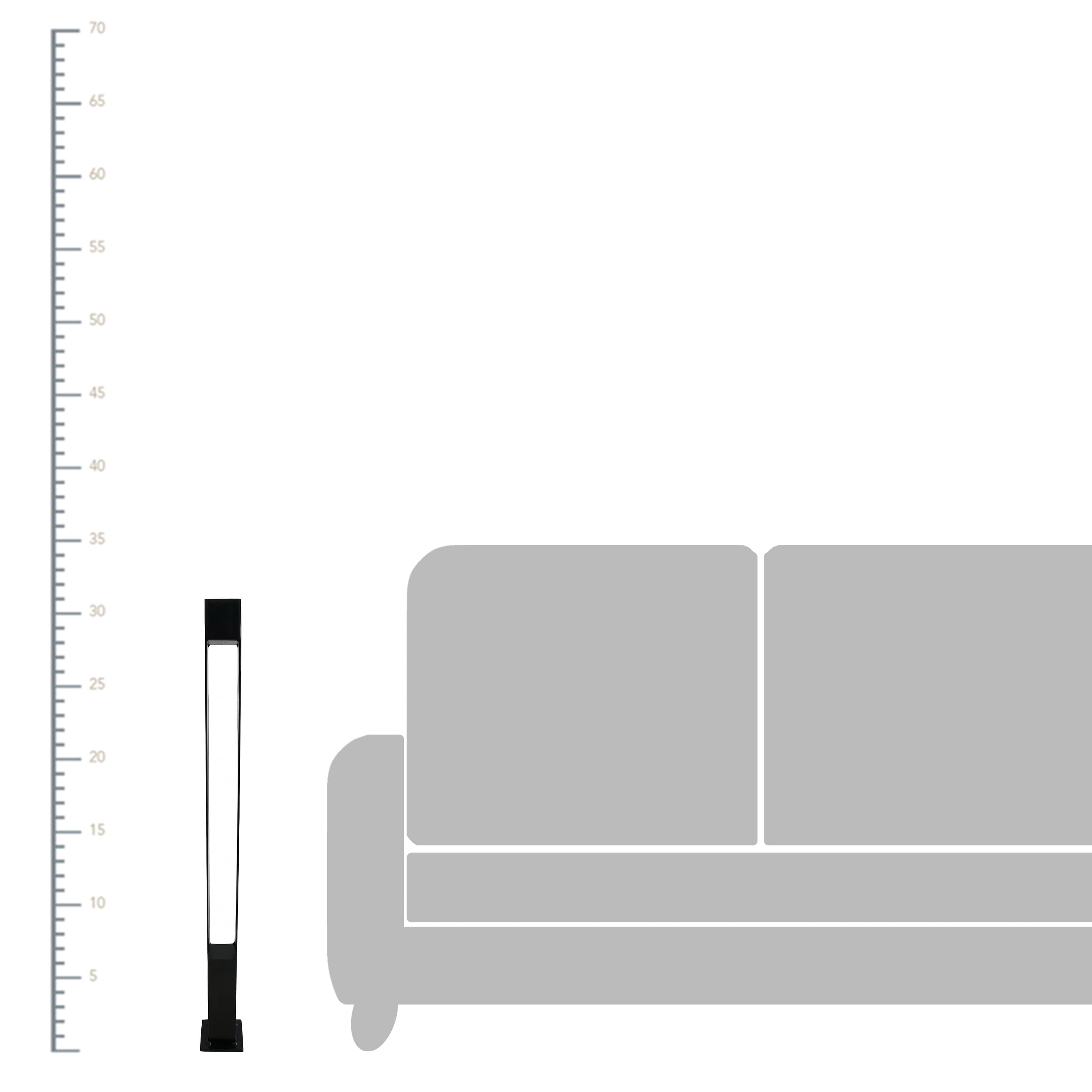 Oversized Black Square Candle Holder, 31.5"