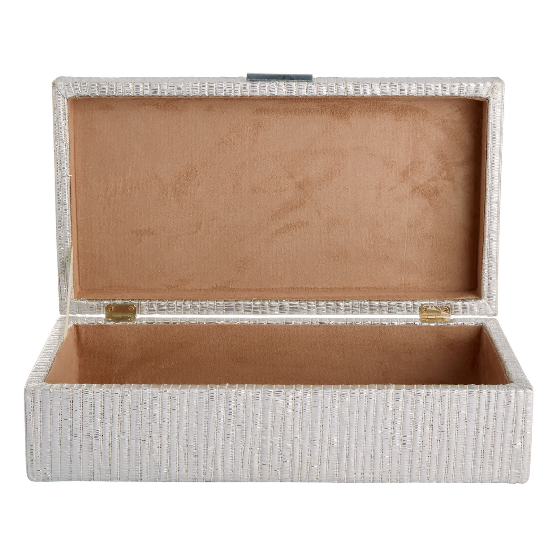 Laila Ali Metallic Seagrass Decorative Box, Large