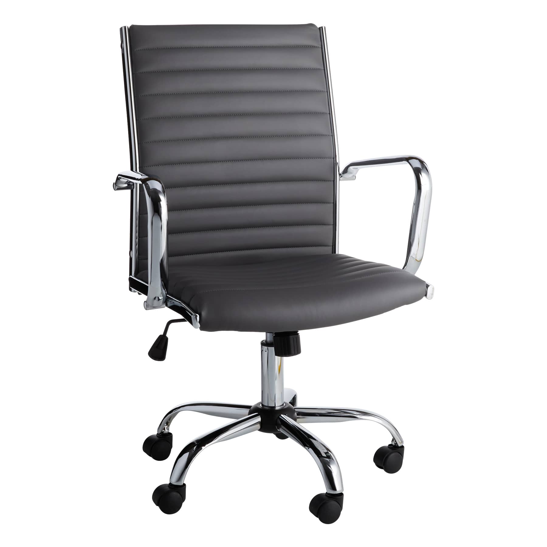 Crosby St. Maxwell Adjustable Faux Leather Office Chair, Grey