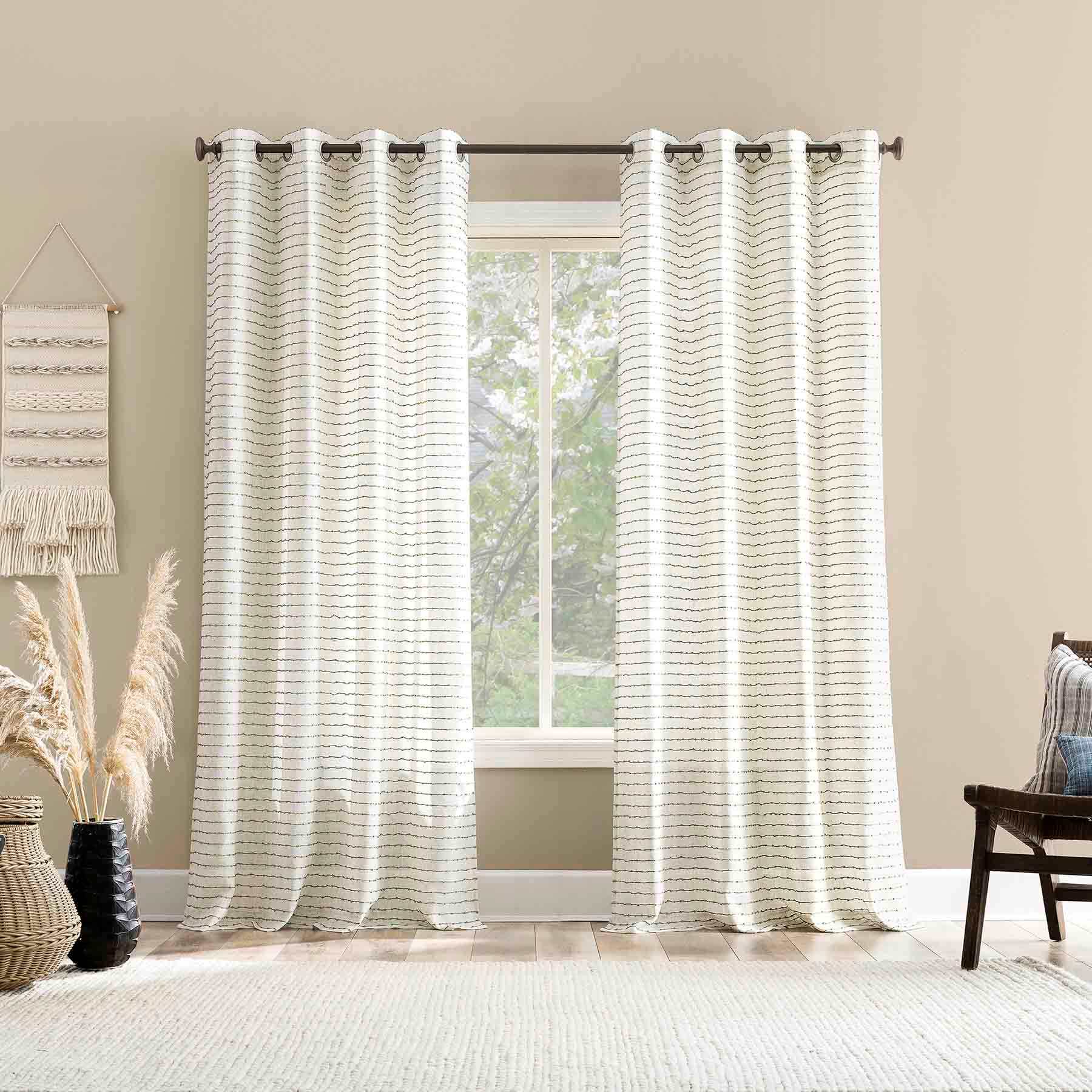 Sage Sheer Grommet Curtain Panel, 84"